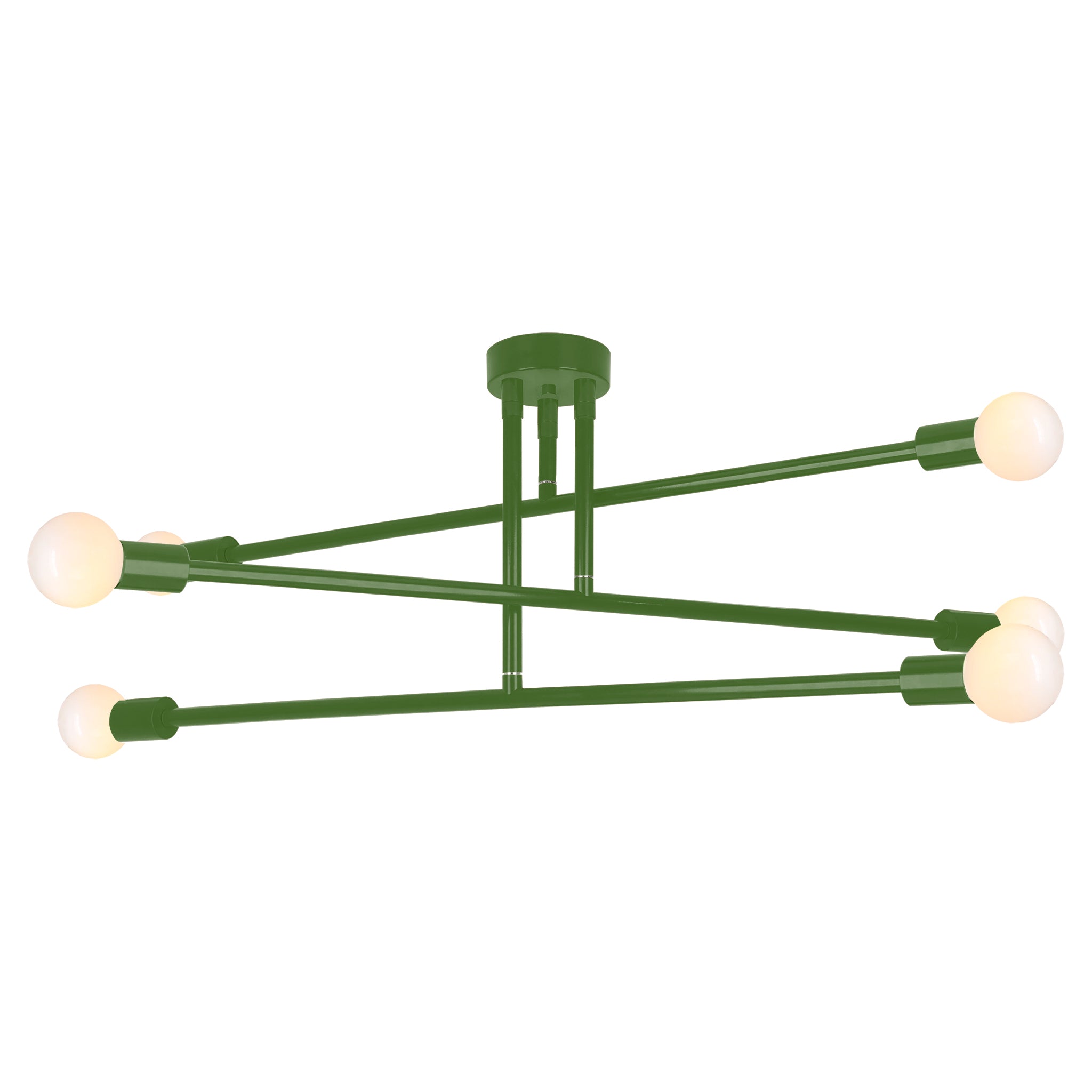 Python green color Commander flush mount 47" Dutton Brown lighting