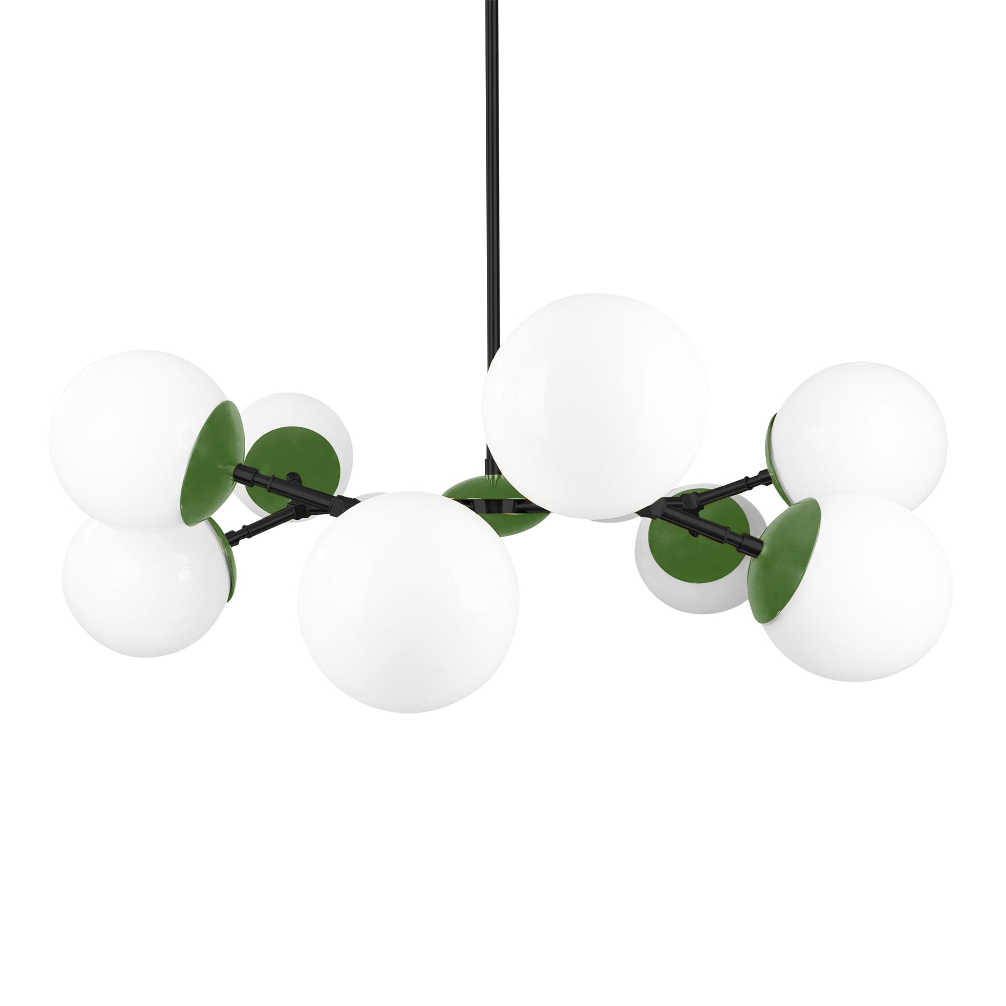 Black and python green color Crown chandelier 32" Dutton Brown lighting