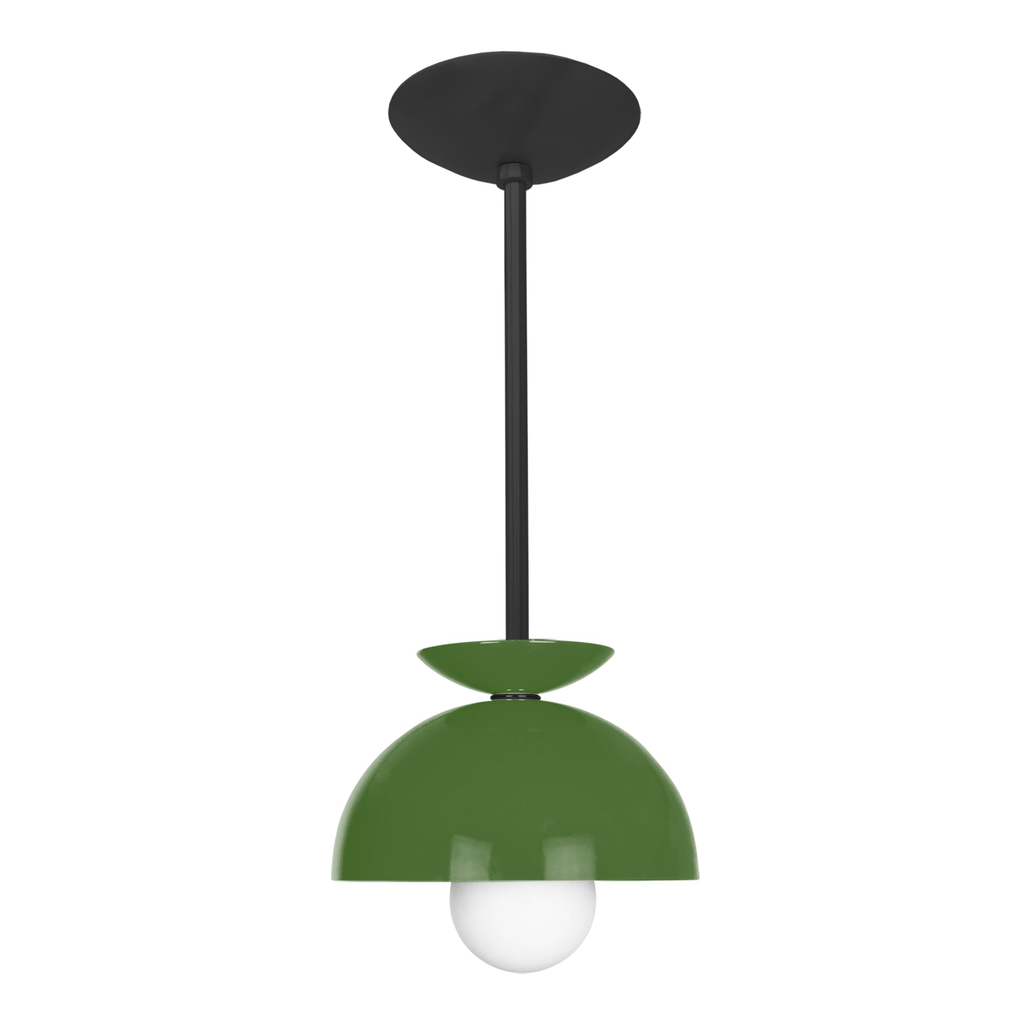 Black and python green color Echo pendant 8" Dutton Brown lighting