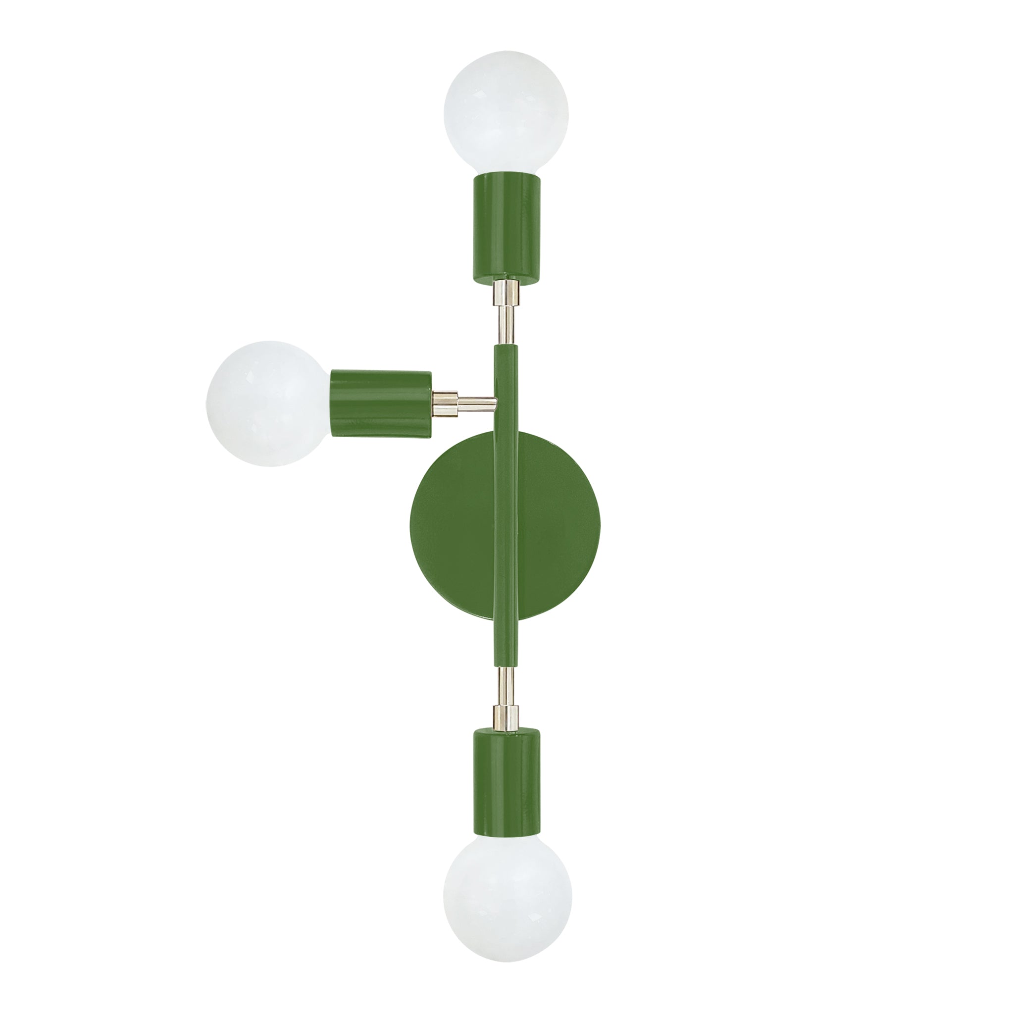 Nickel and lagoon color Elite sconce left Dutton Brown lighting