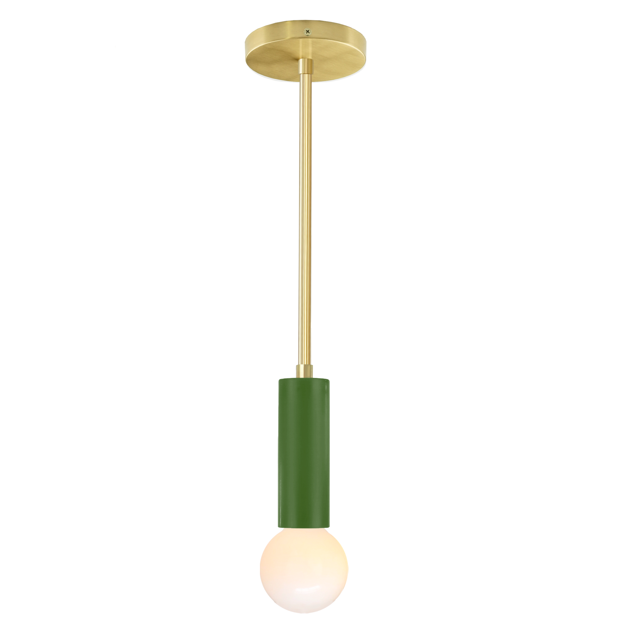 Brass and python green color Eureka pendant Dutton Brown lighting
