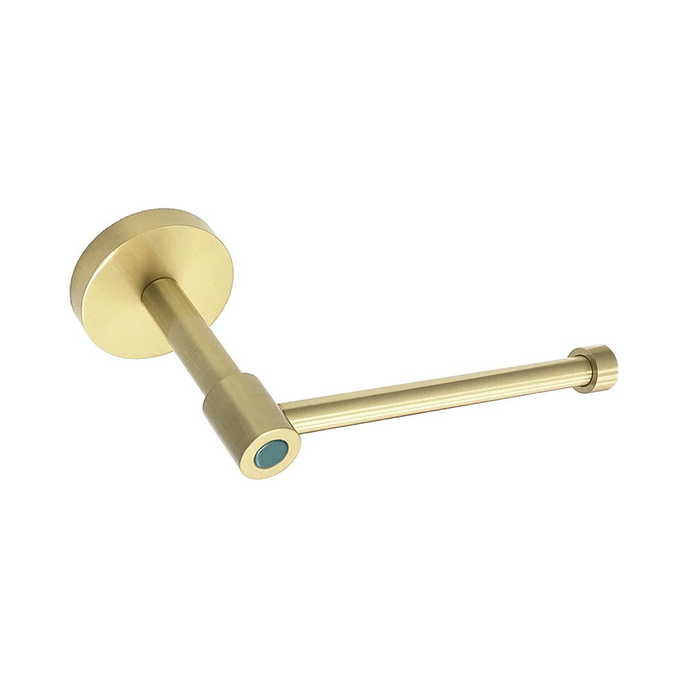 Brass and lagoon color Head tissue holder Dutton Brown hardware