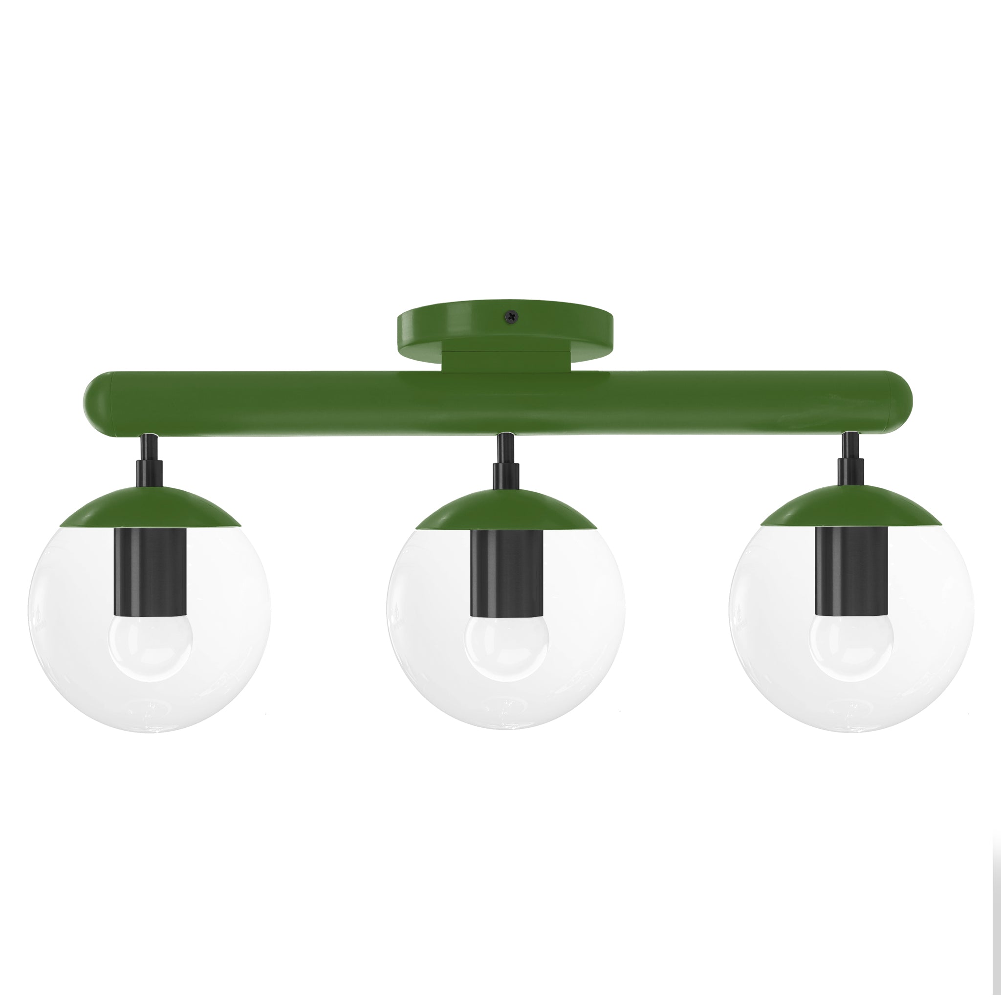 Black and python green color Icon 3 flush mount Dutton Brown lighting