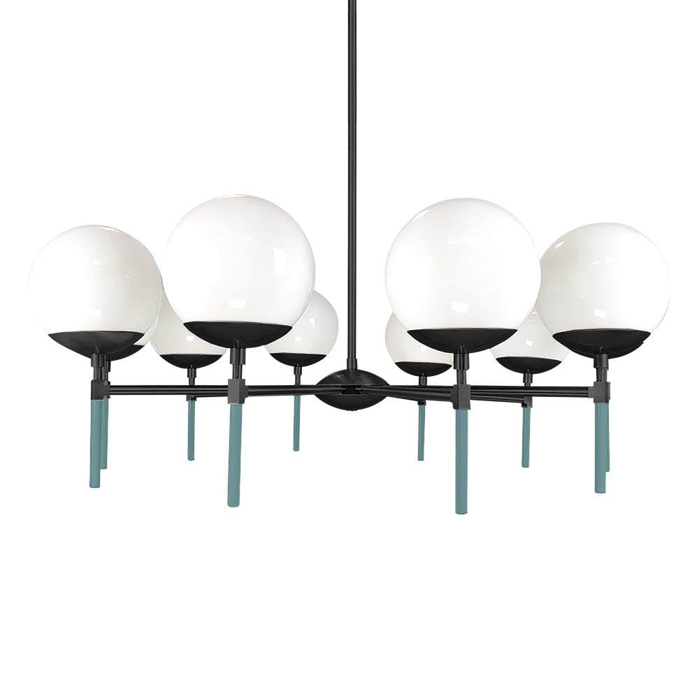 Black and lagoon color Lolli chandelier 36" Dutton Brown lighting