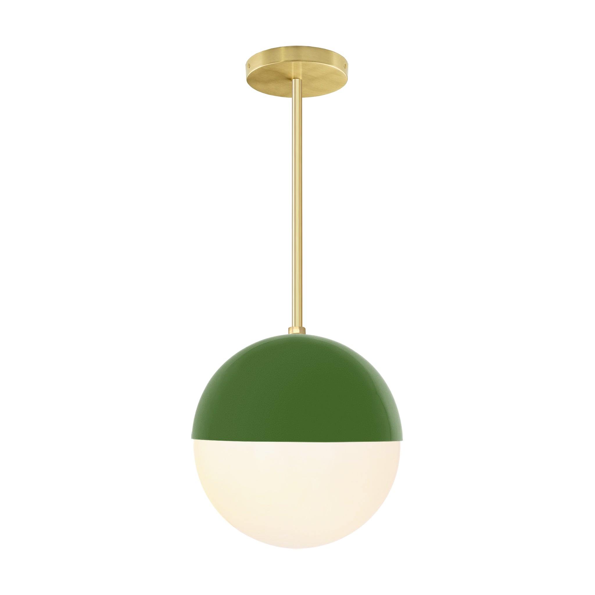 Brass and python green color Lure pendant 10" Dutton Brown lighting