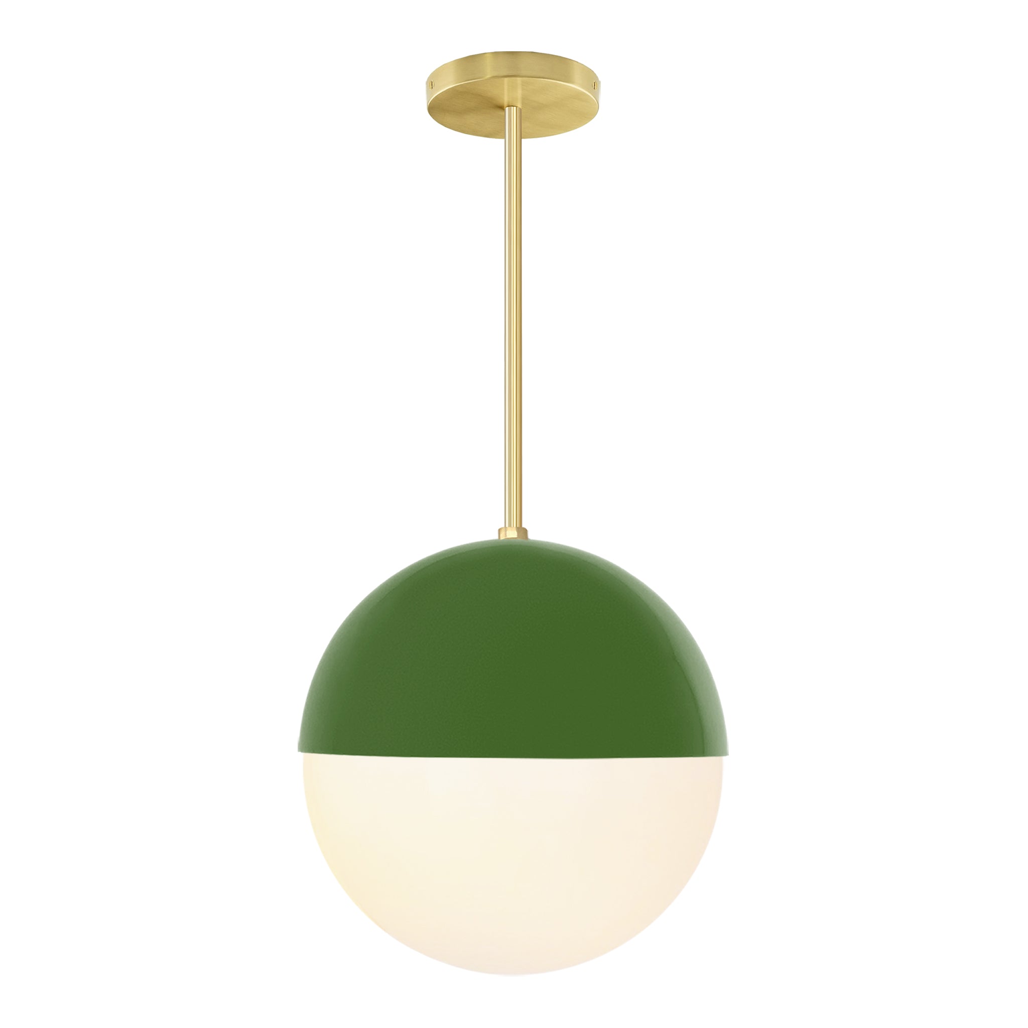 Brass and python green color Lure pendant 12" Dutton Brown lighting