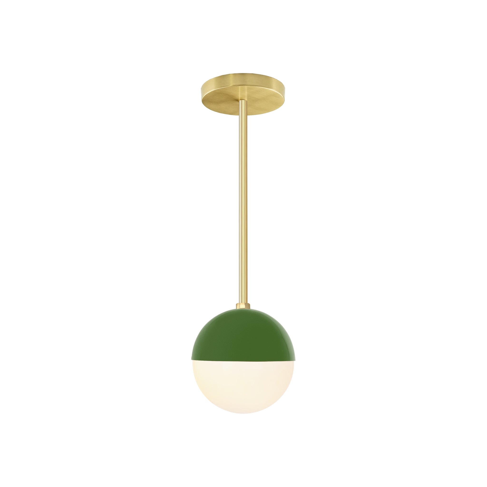 Brass and python green color Lure pendant 6" Dutton Brown lighting