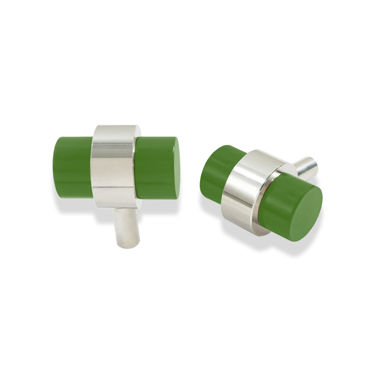 Python Green nickel color Persona Knob hardware Dutton Brown.
