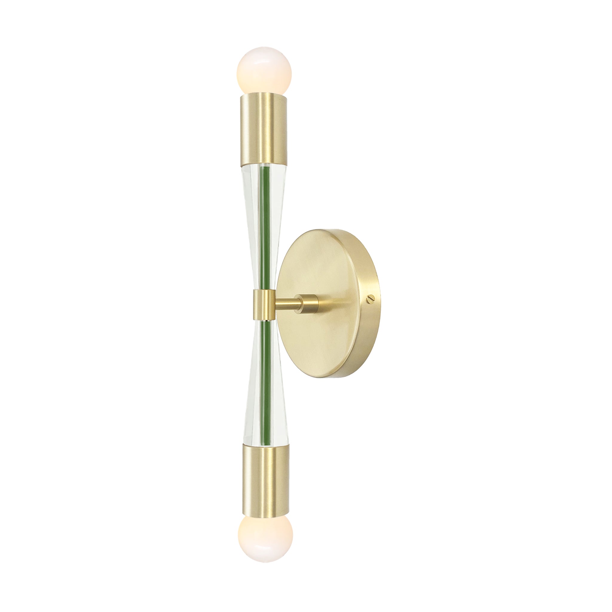 Brass and python green color Phoenix sconce Dutton Brown lighting