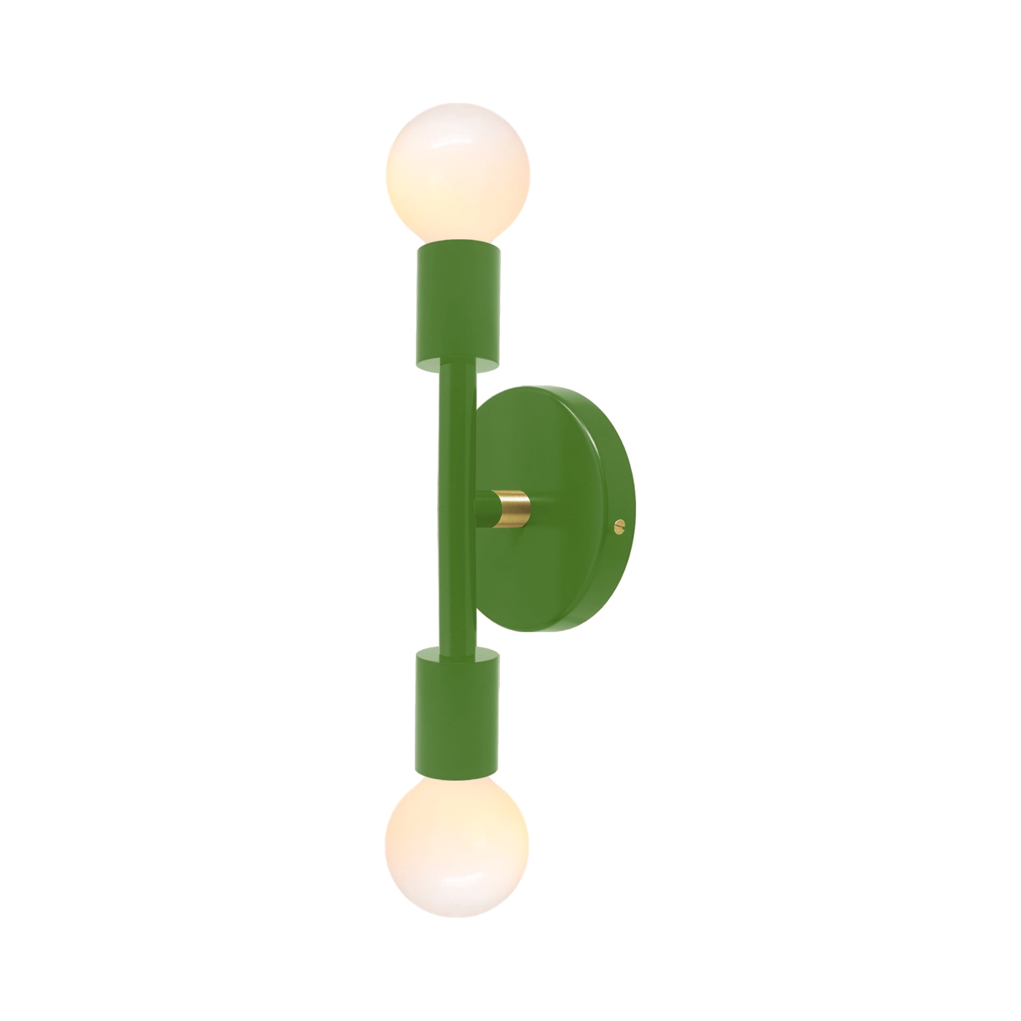 Brass and python green color Pilot sconce 11" Dutton Brown lighting