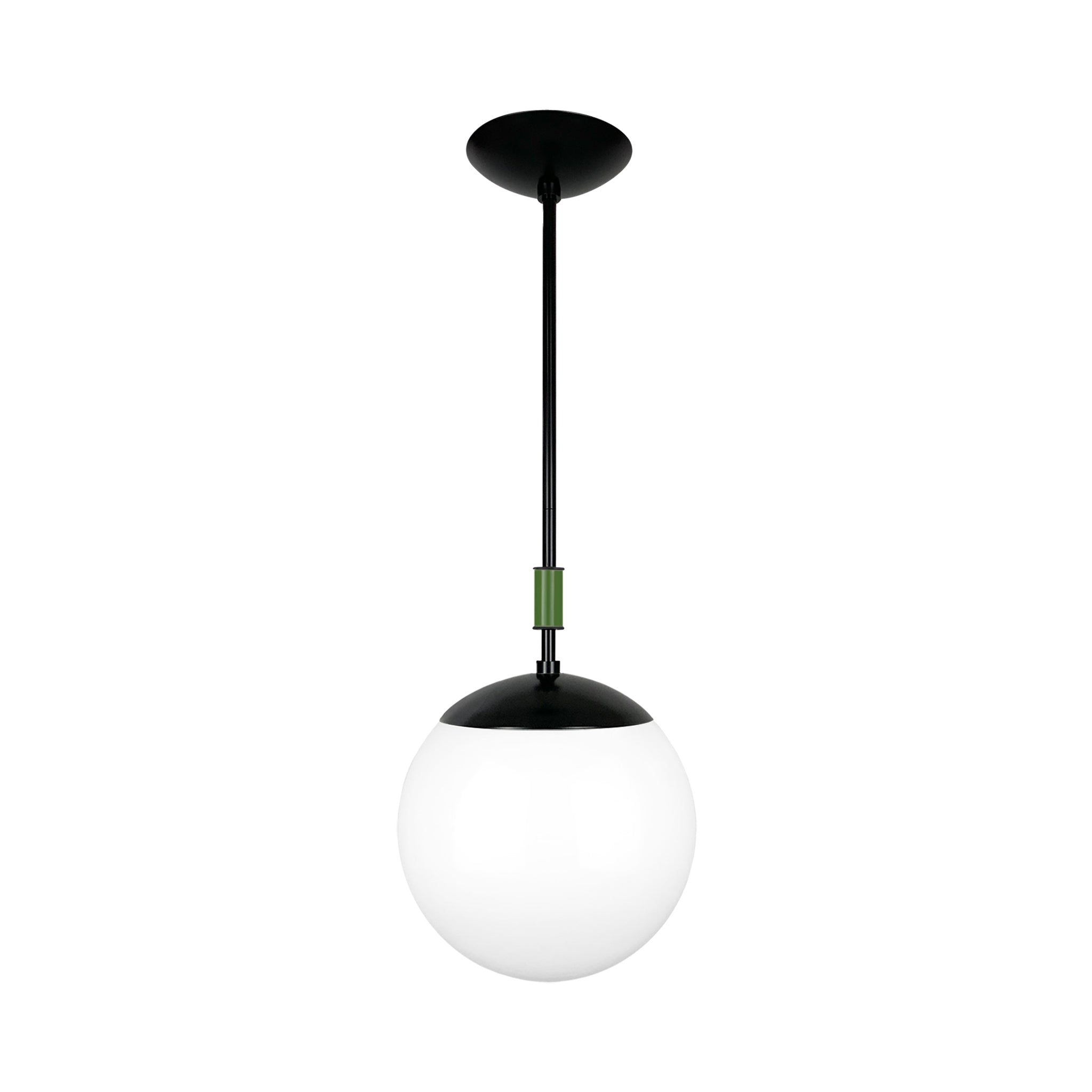 Black and python green color Pop pendant 10" Dutton Brown lighting
