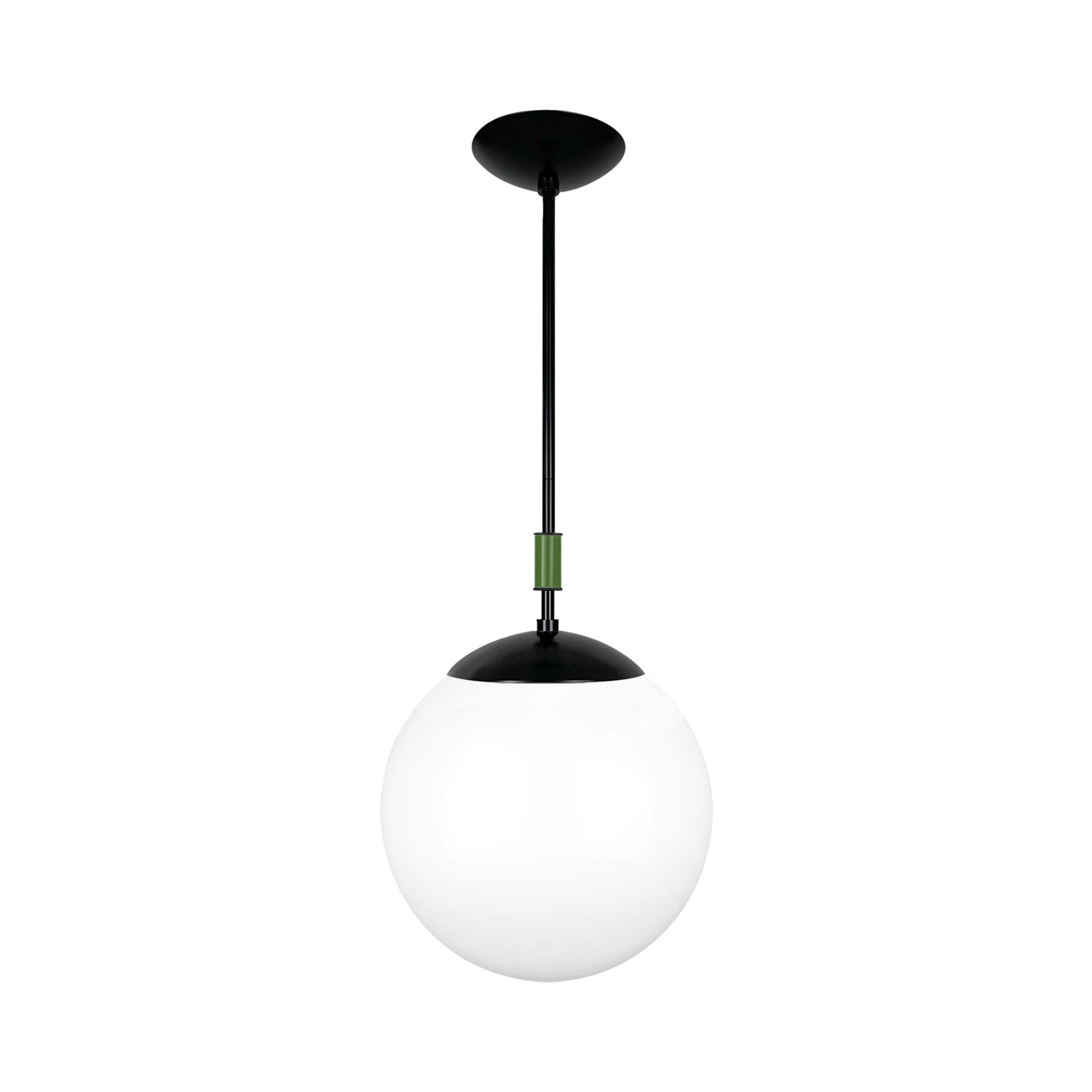 Black and python green color Pop pendant 12" Dutton Brown lighting