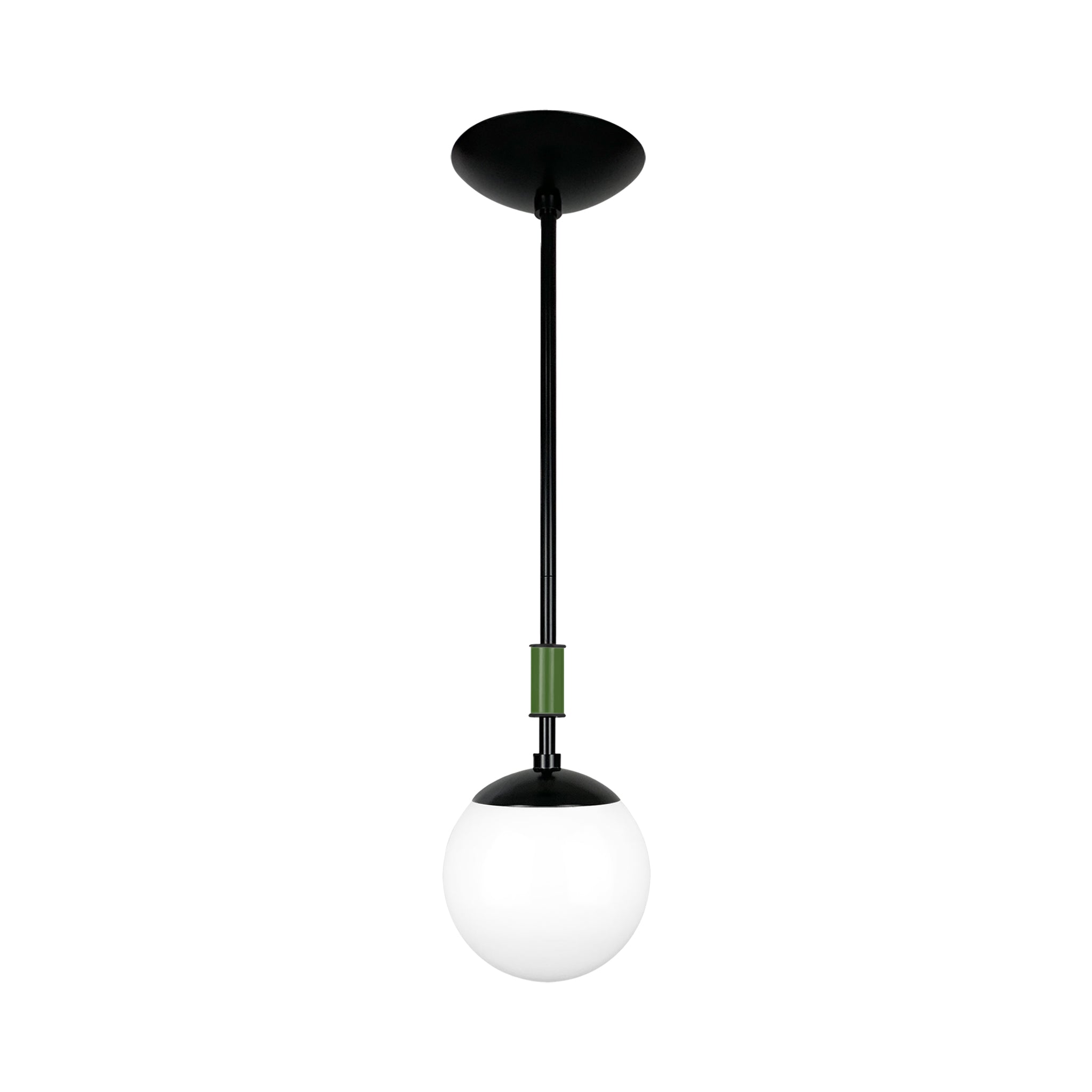Black and python green color Pop pendant 6" Dutton Brown lighting