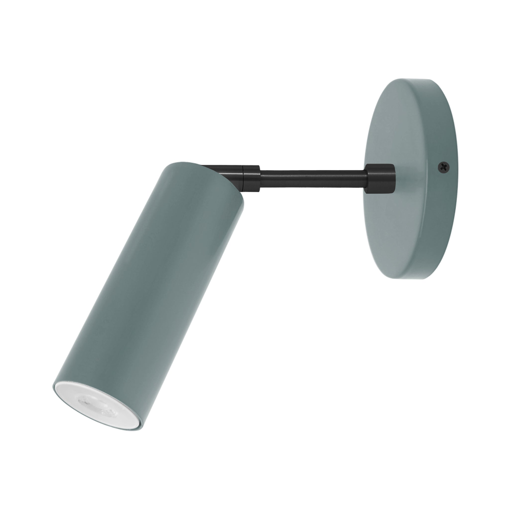Black and slate blue color Reader sconce 3" arm Dutton Brown lighting