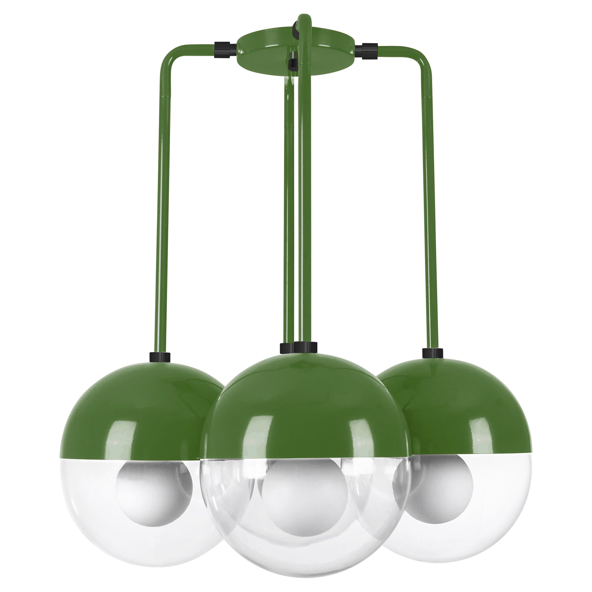 Black and python green color Tetra chandelier Dutton Brown lighting