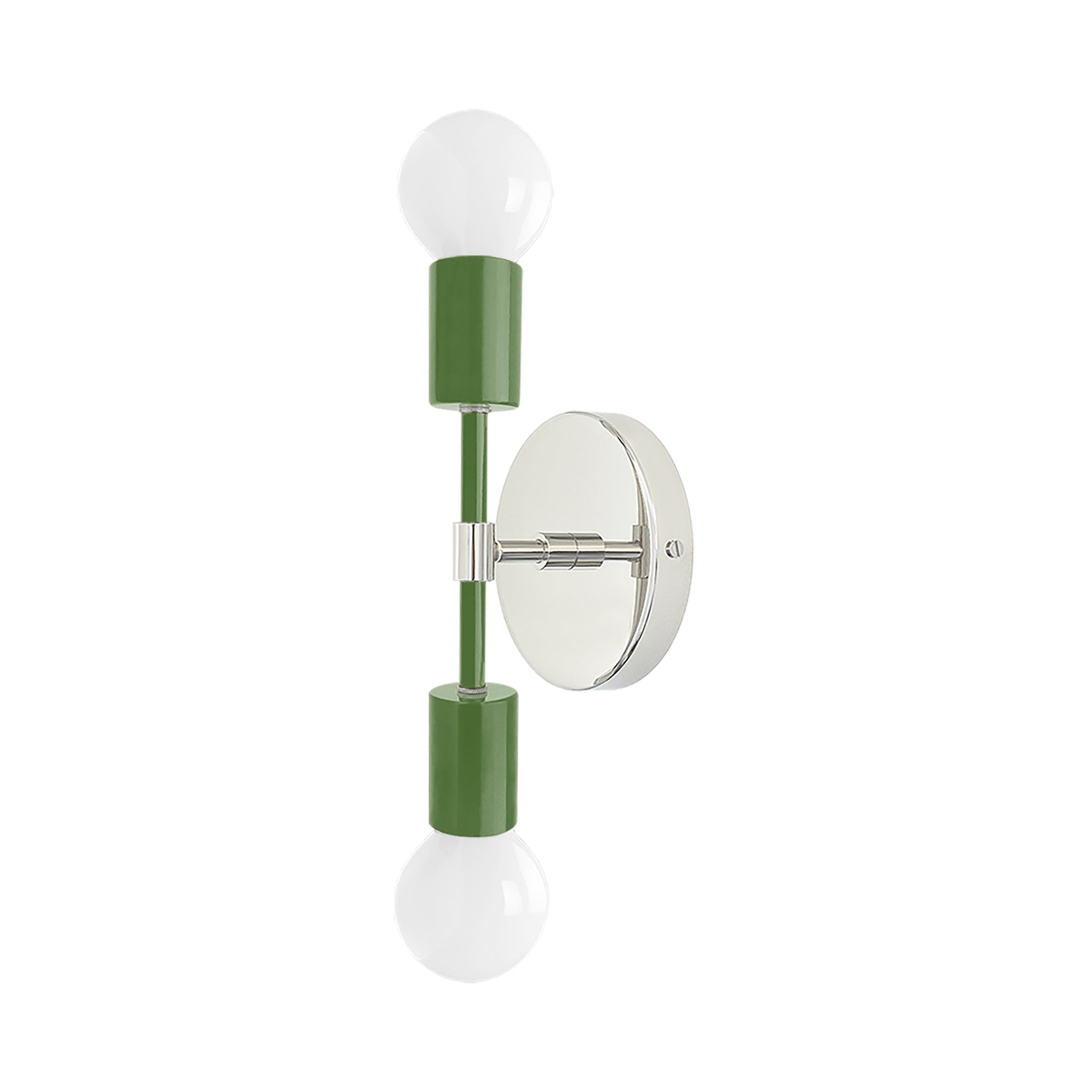 Nickel and lagoon color Scepter sconce 10" Dutton Brown lighting