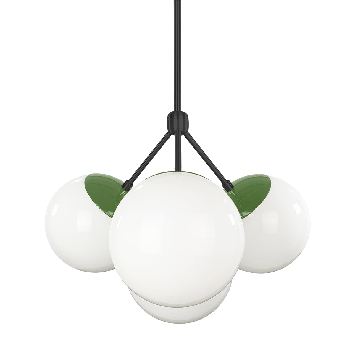 Black and python green color Tetra chandelier Dutton Brown lighting
