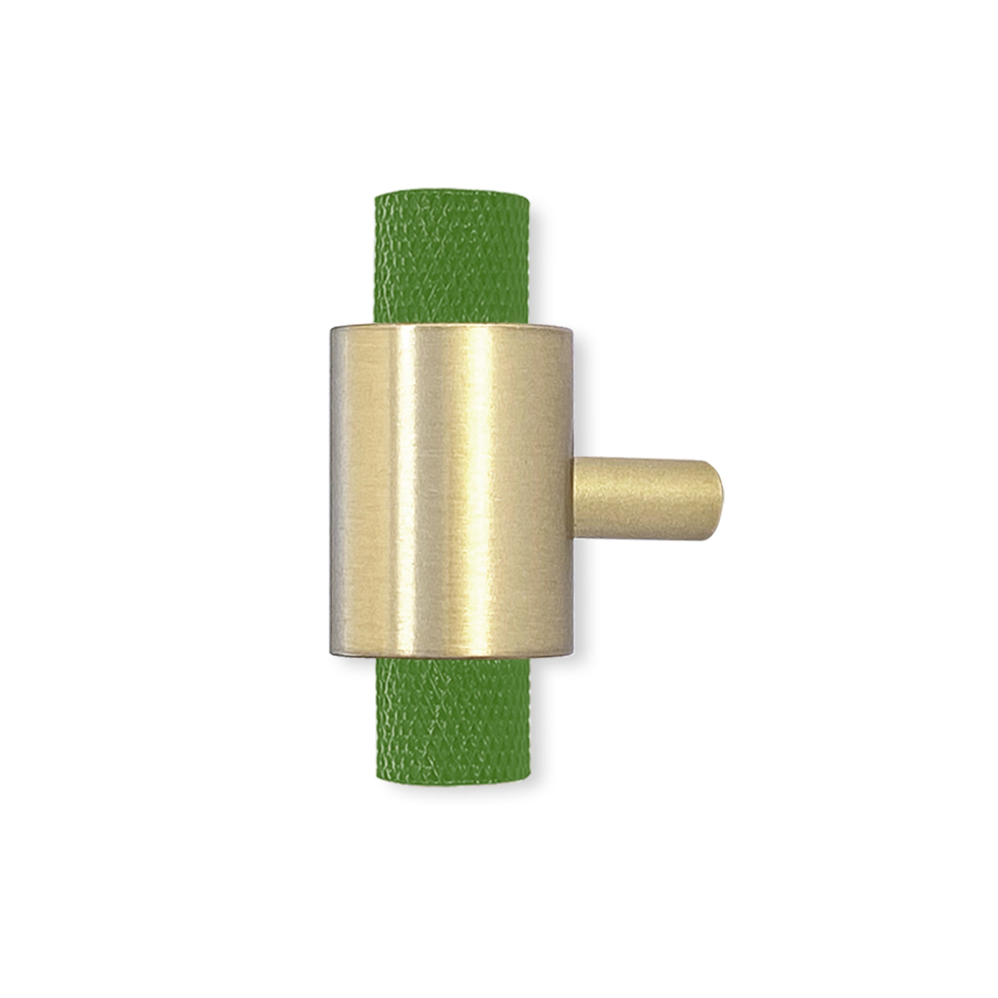 Brass and python green color Tux knob Dutton Brown hardware