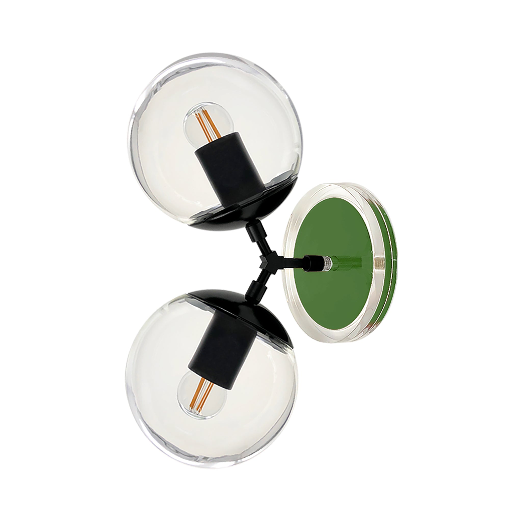 Black and python green color Visage sconce 6" Dutton Brown lighting