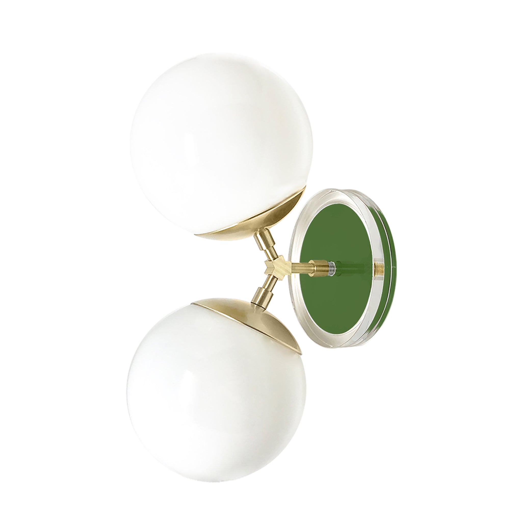 Brass and python green color Visage sconce 6" Dutton Brown lighting