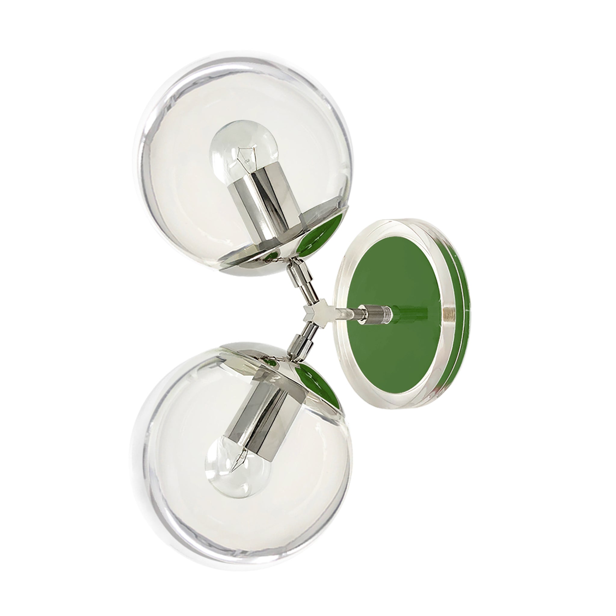 Nickel and lagoon color Visage sconce 6" Dutton Brown lighting