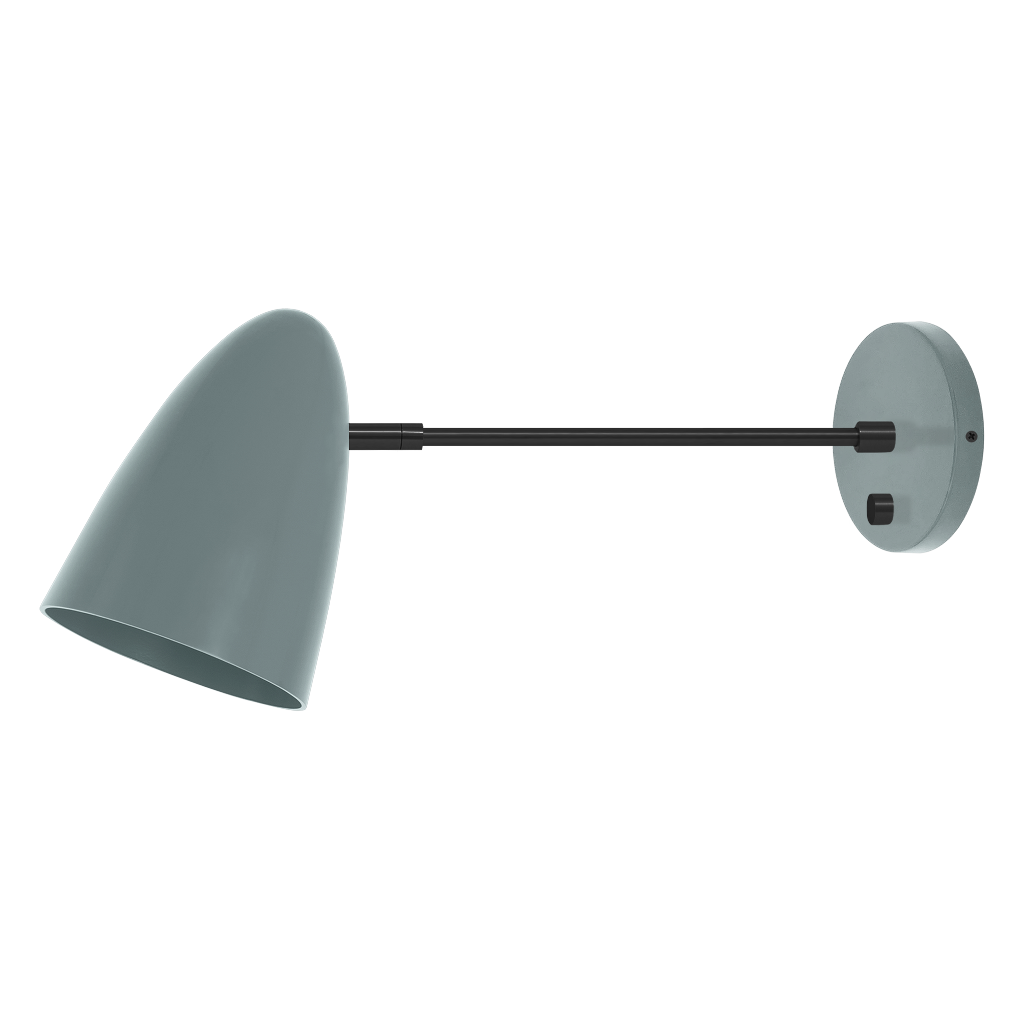 Black and lagoon color Boom sconce 10" arm Dutton Brown lighting