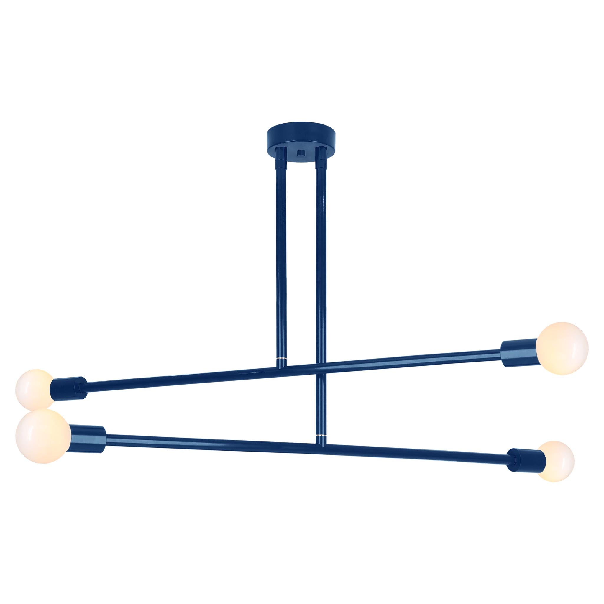 Cobalt color Captain chandelier 47" Dutton Brown lighting