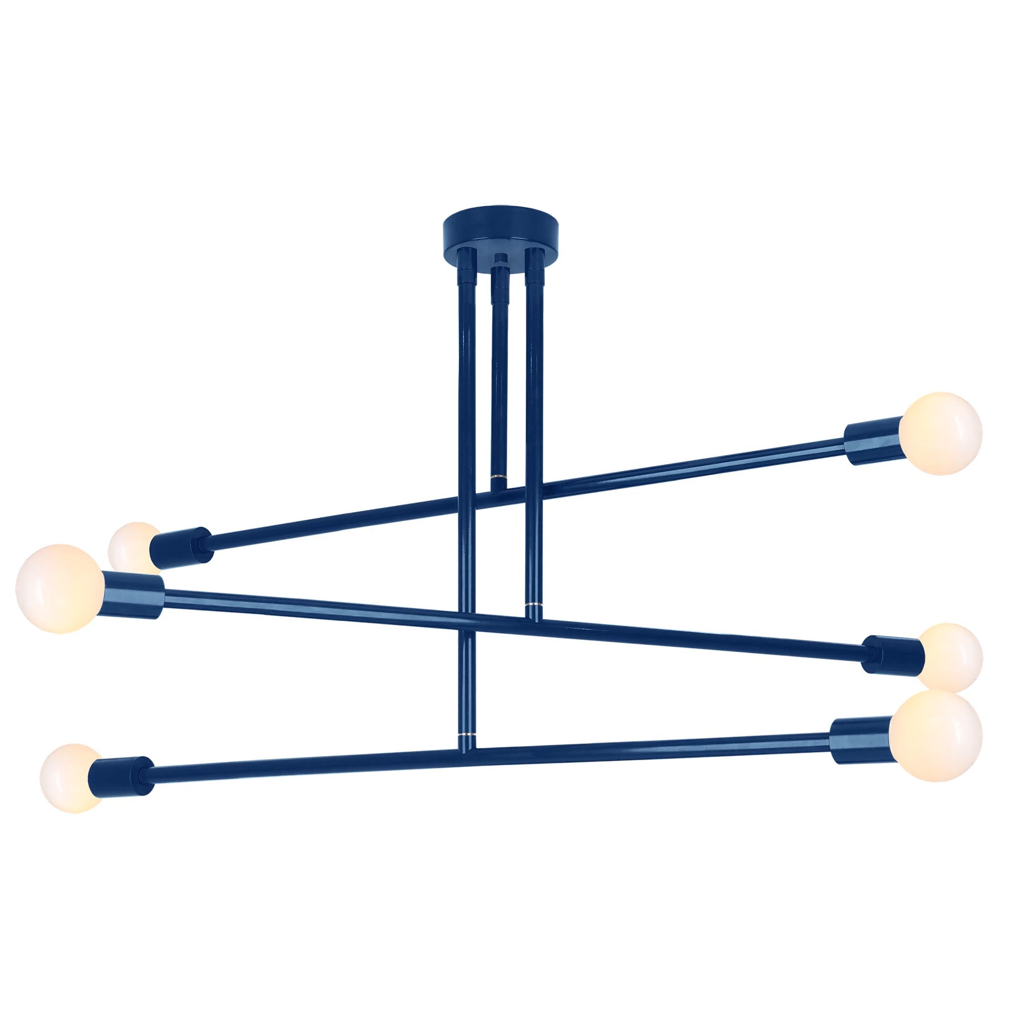 Cobalt color Commander chandelier 47" Dutton Brown lighting