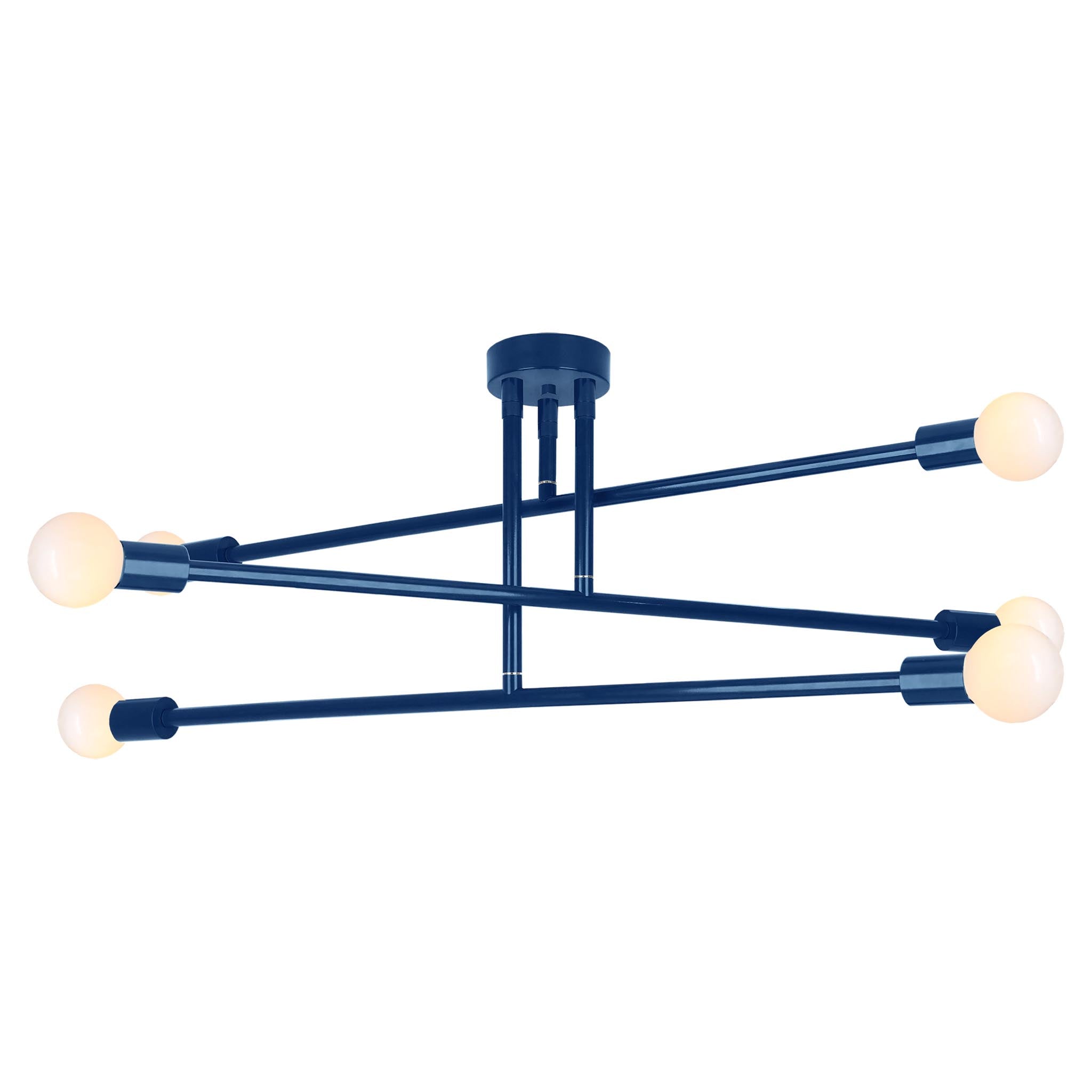 Cobalt color Commander flush mount 47" Dutton Brown lighting