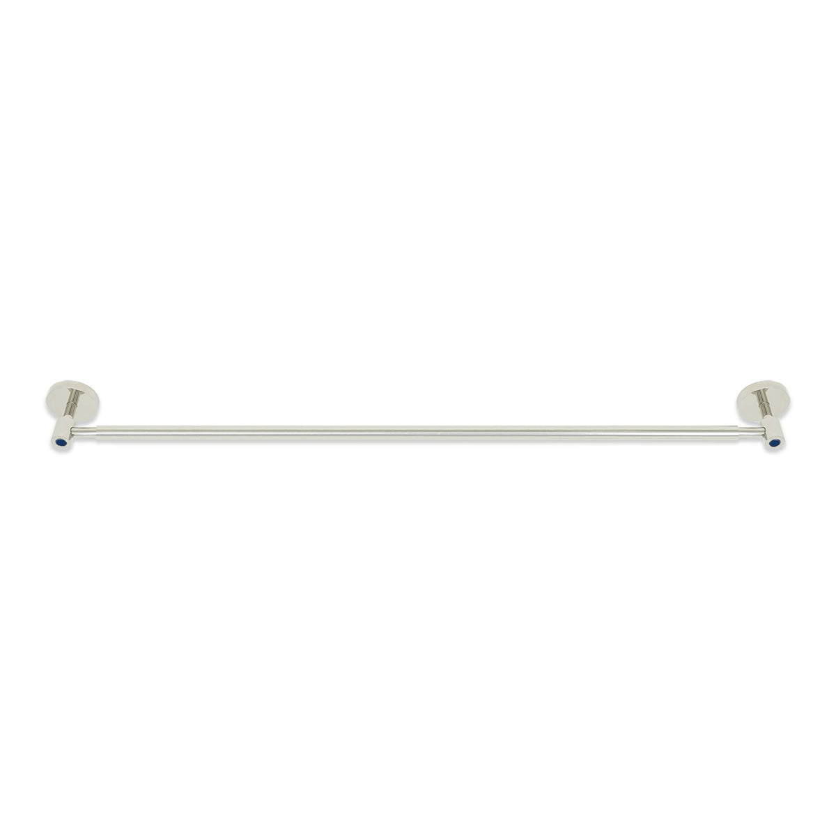 Nickel and cobalt color Head towel bar 24" Dutton Brown hardware