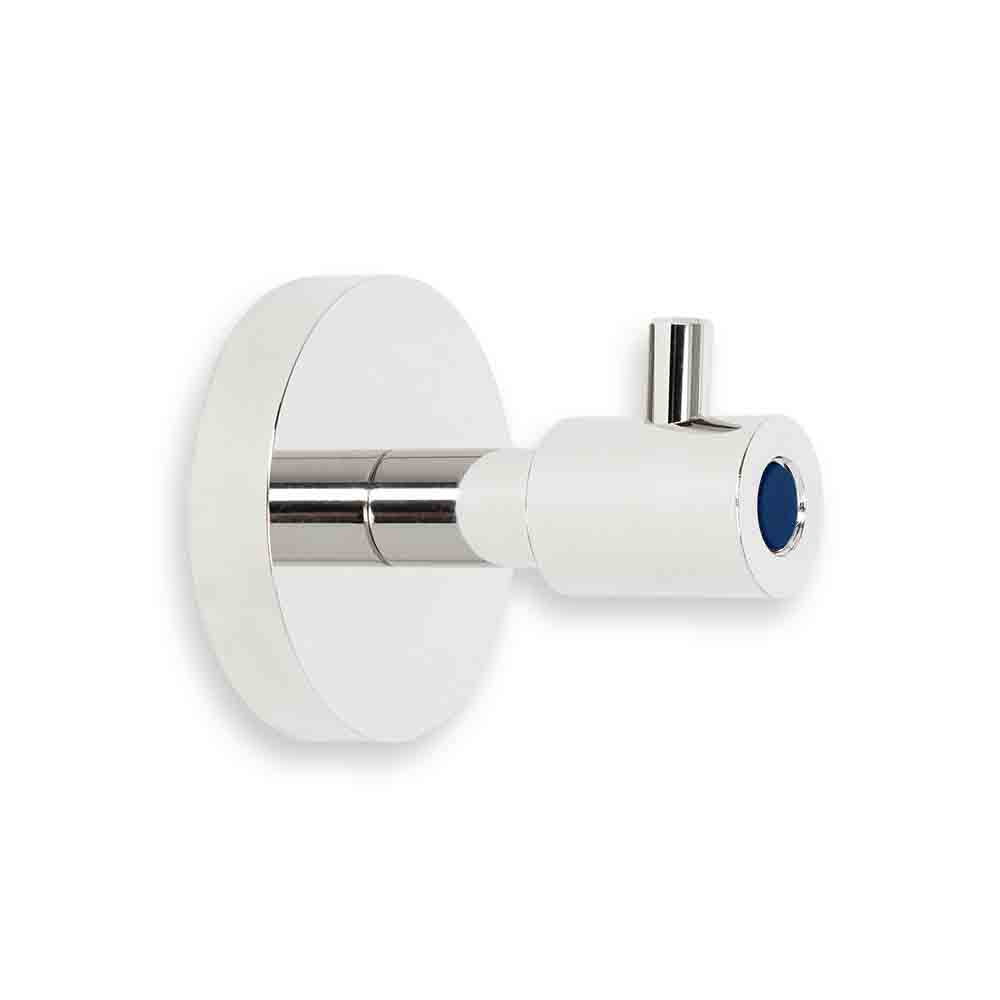Nickel and cobalt color Head hook Dutton Brown hardware