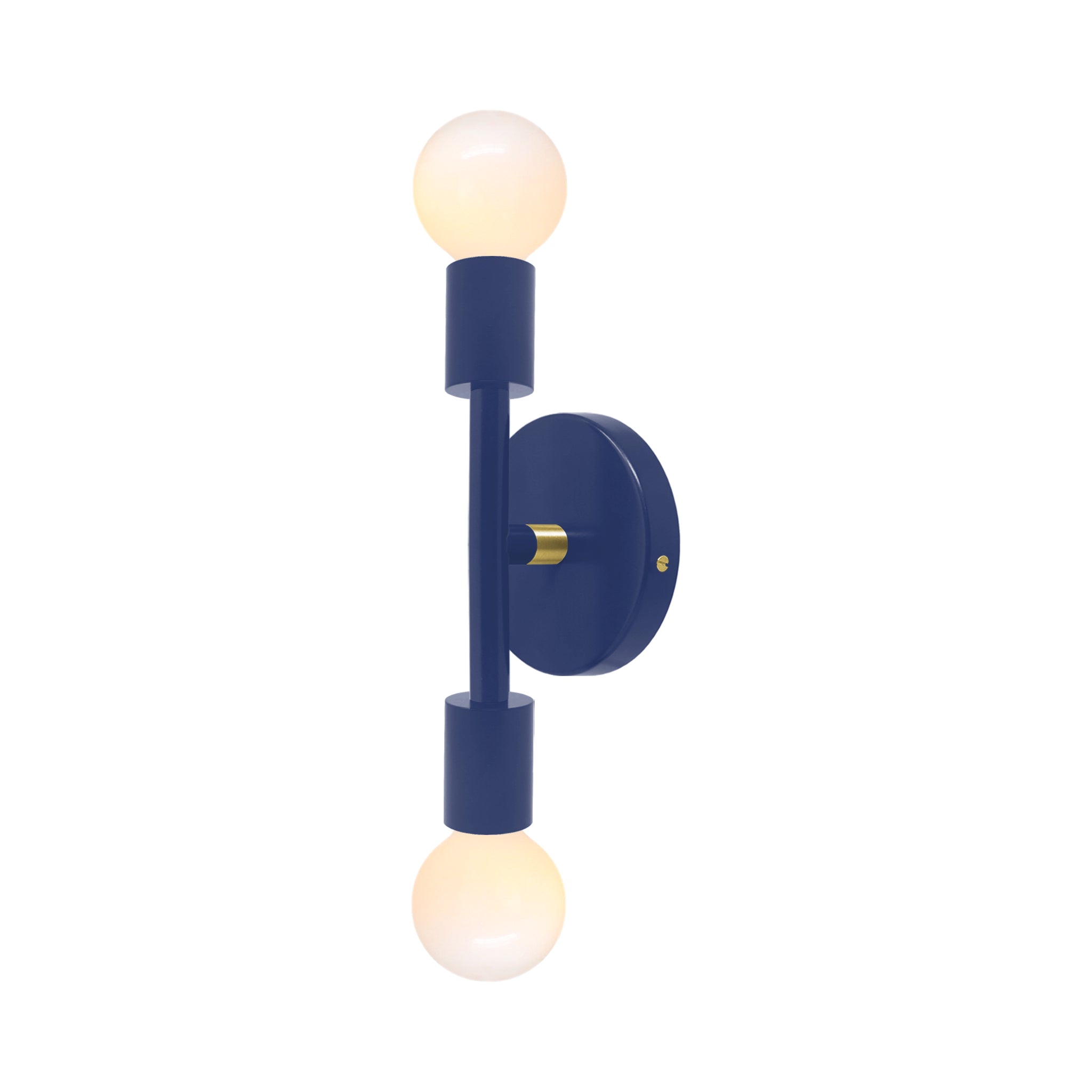 Brass and cobalt color Pilot sconce 11" Dutton Brown lighting
