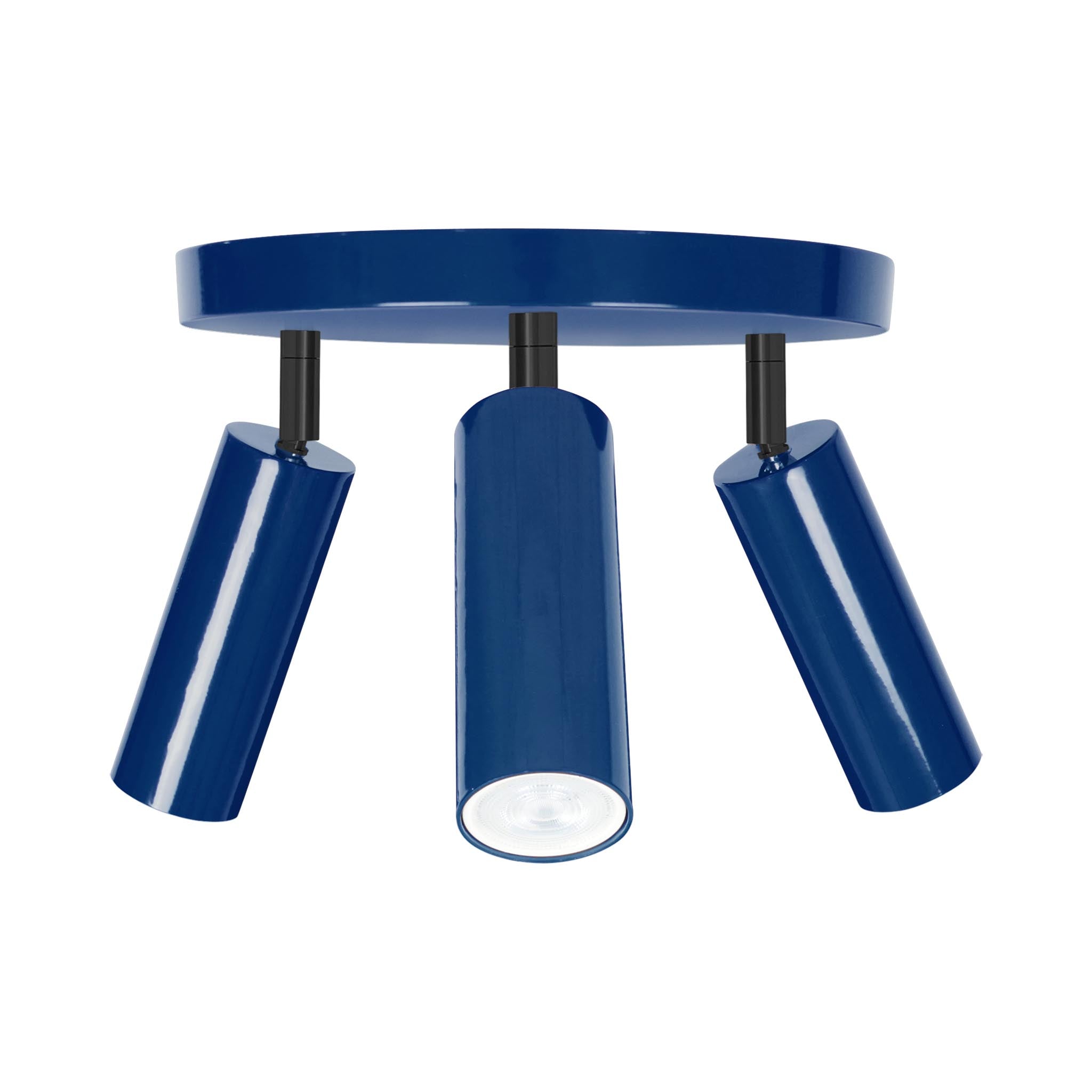 Black and cobalt color Pose flush mount Dutton Brown lighting