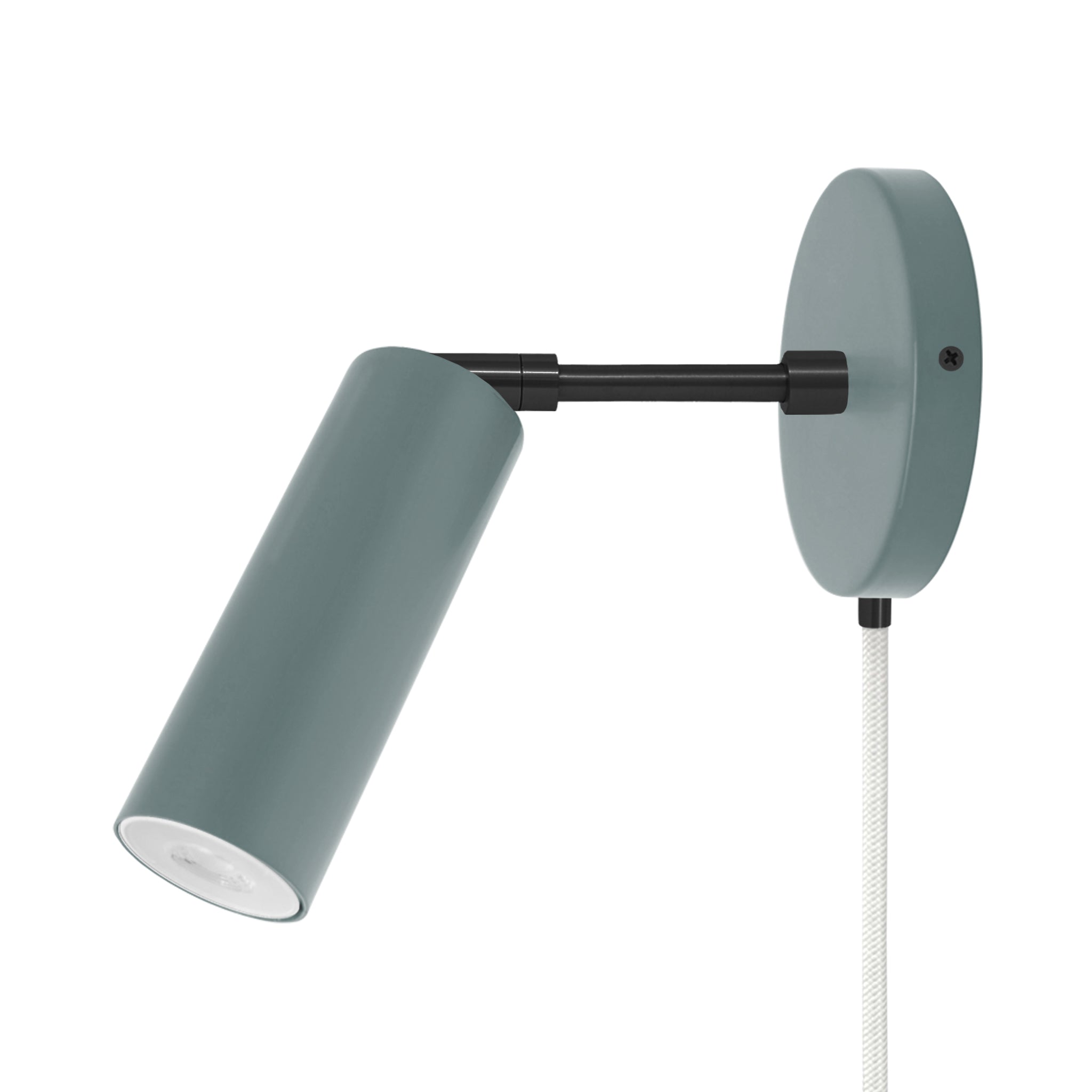Black and lagoon color Reader plug-in sconce 3" arm Dutton Brown lighting