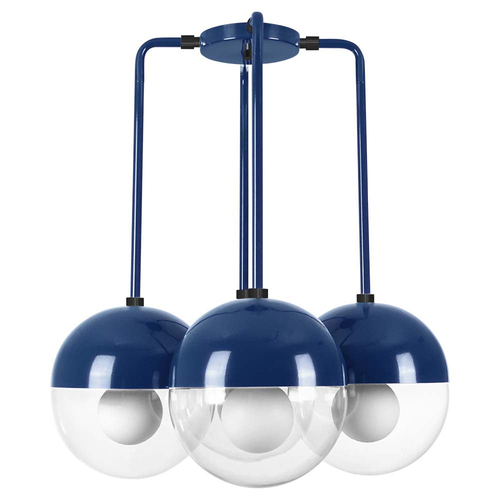 Black and cobalt color Tetra chandelier Dutton Brown lighting