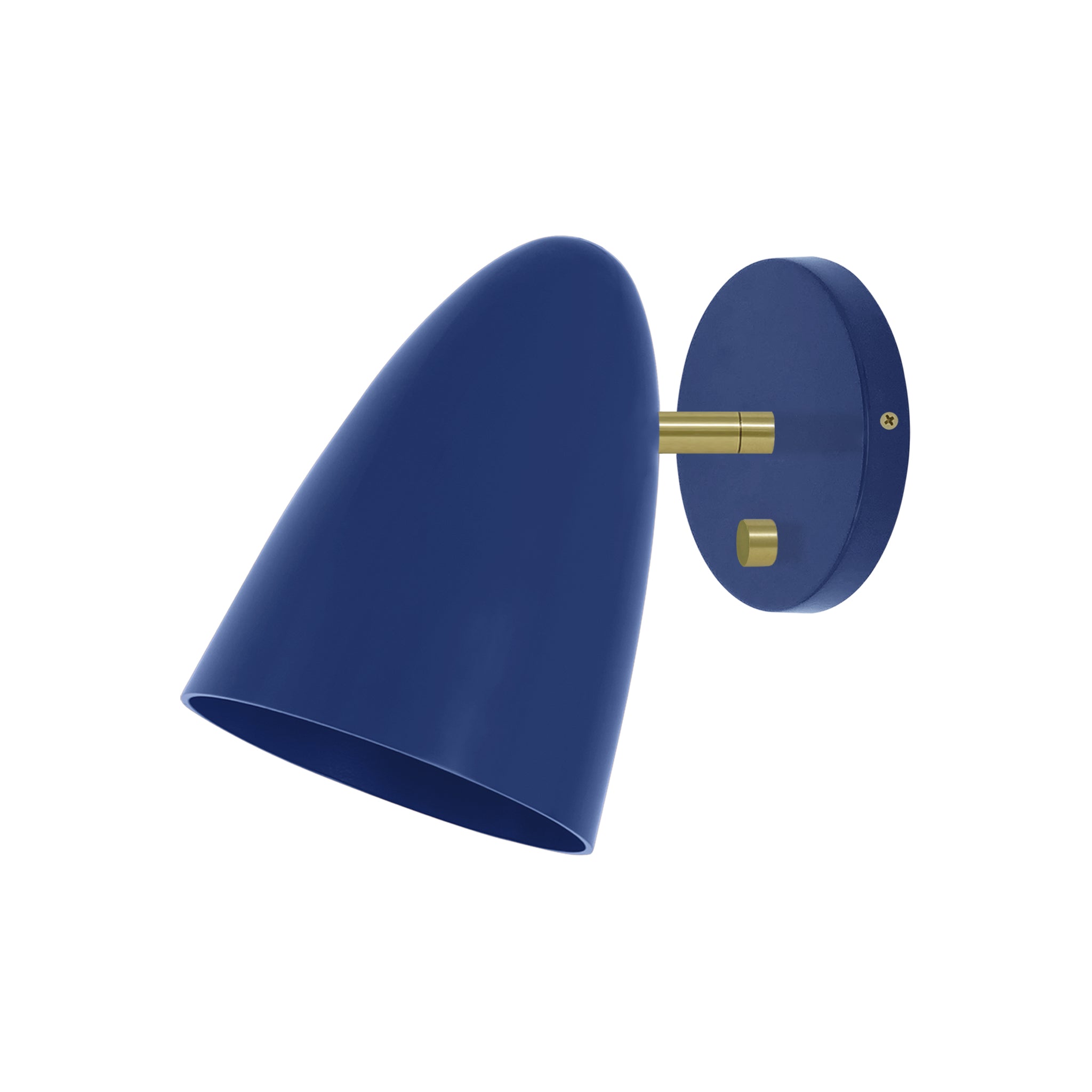 Brass and cobalt color Boom sconce no arm Dutton Brown lighting