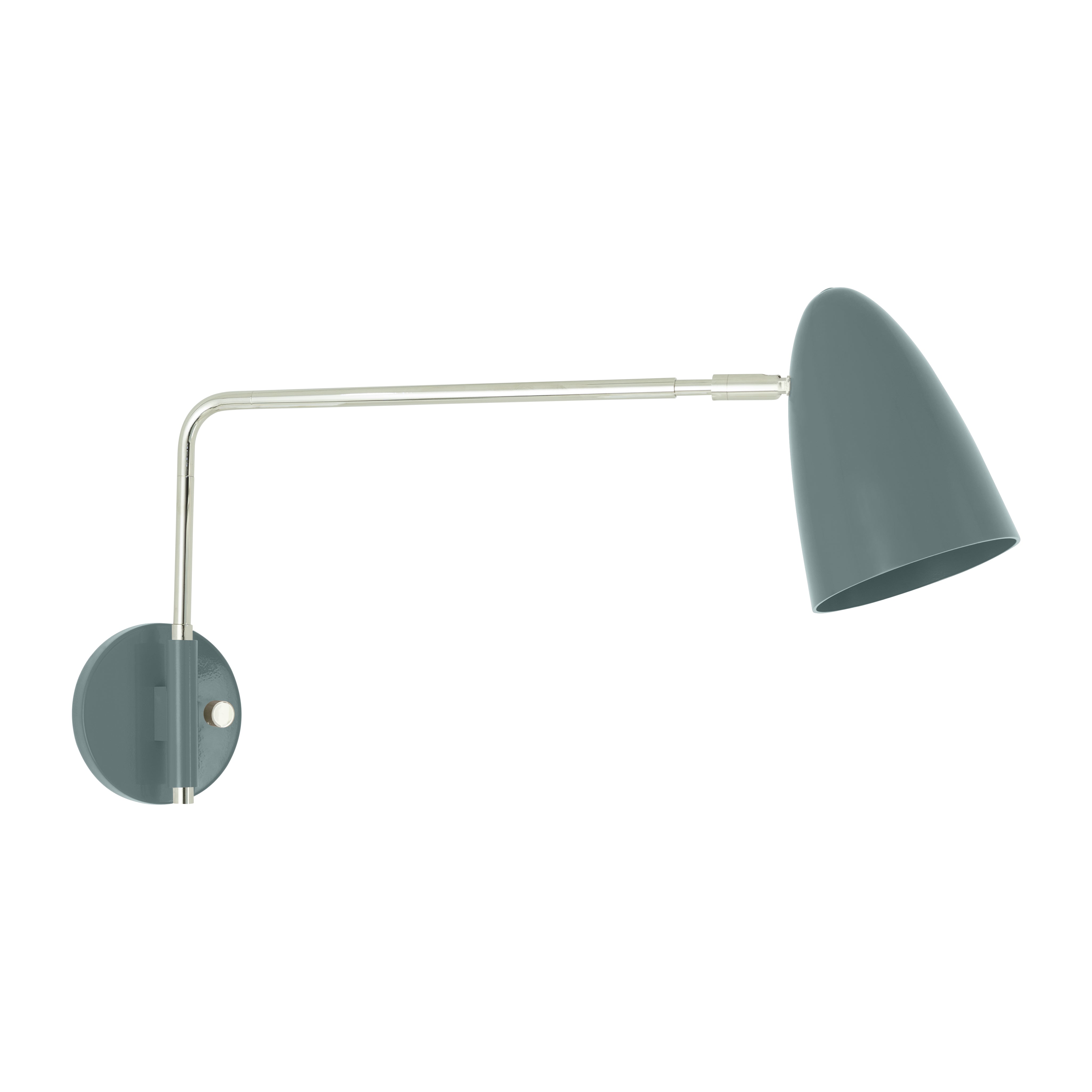 Nickel and python green color Boom Swing Arm sconce Dutton Brown lighting