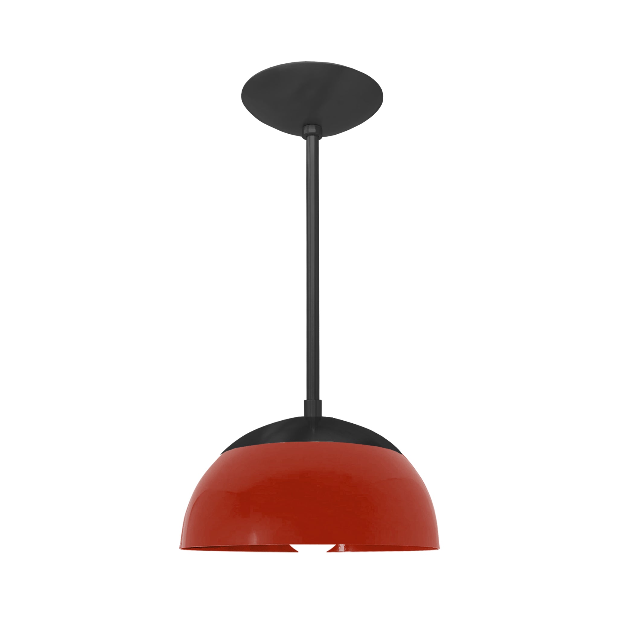 Black and riding hood red color Cadbury pendant 10" Dutton Brown lighting