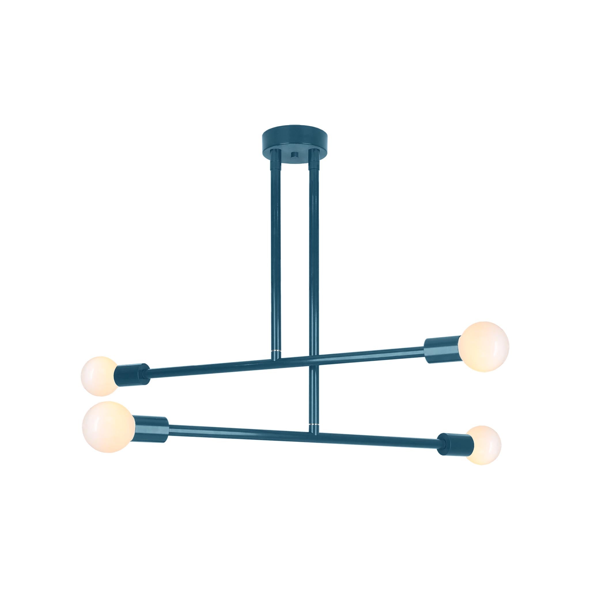Slate blue color Captain chandelier 29" Dutton Brown lighting