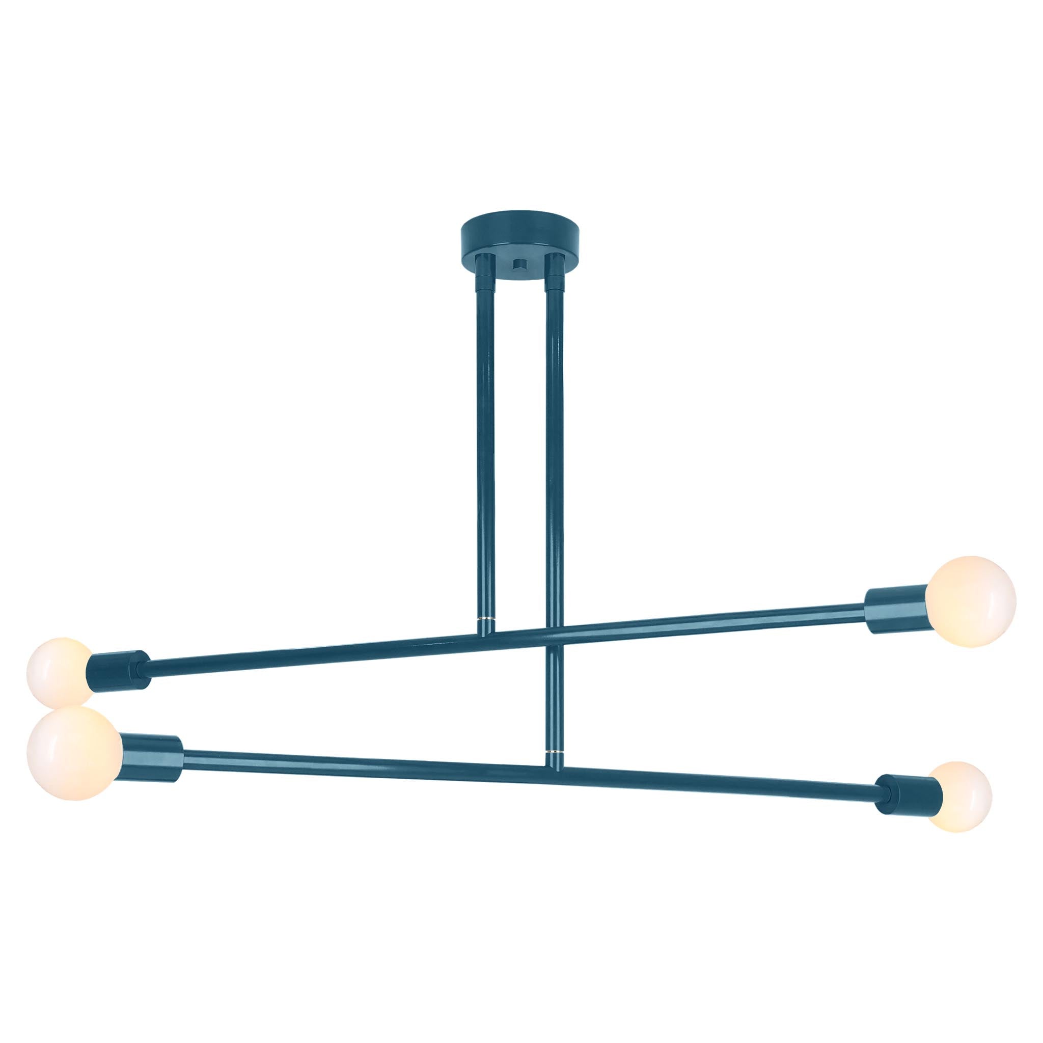 Slate blue color Captain chandelier 47" Dutton Brown lighting