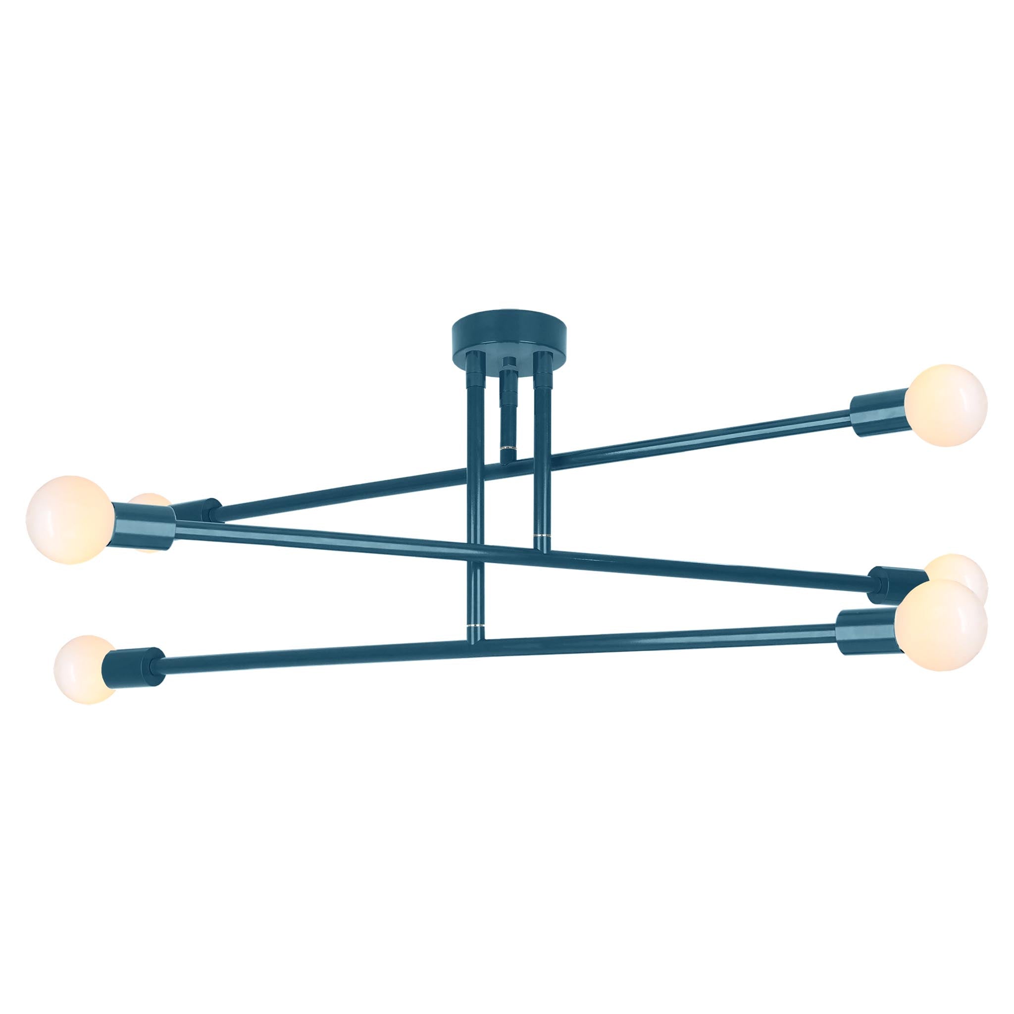 Slate blue color Commander flush mount 47" Dutton Brown lighting