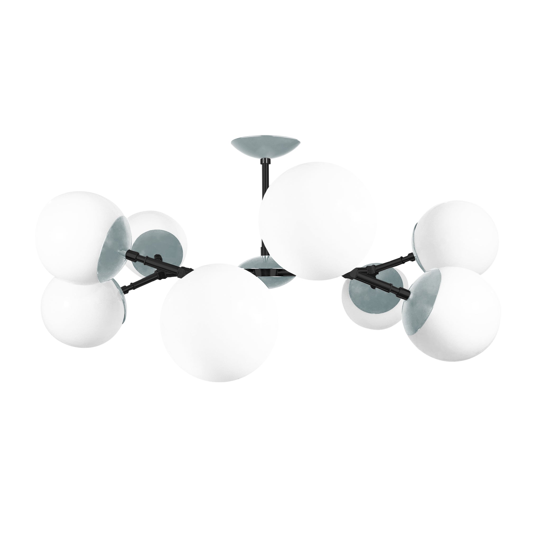 Black and lagoon color Crown flush mount 32" Dutton Brown lighting