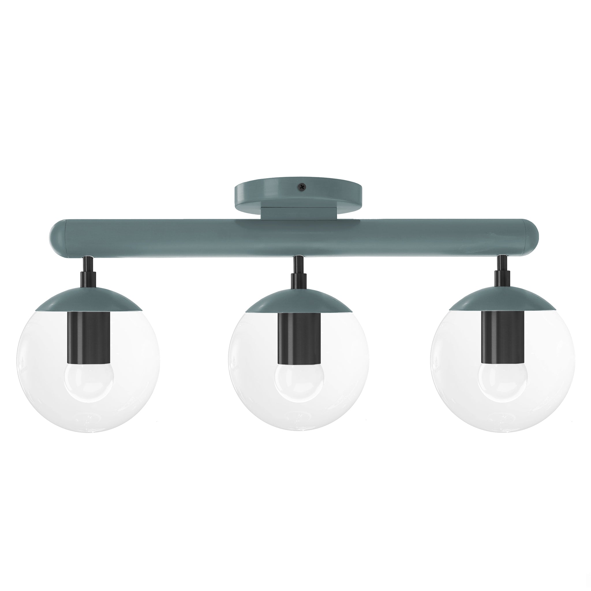 Black and lagoon color Icon 3 flush mount Dutton Brown lighting