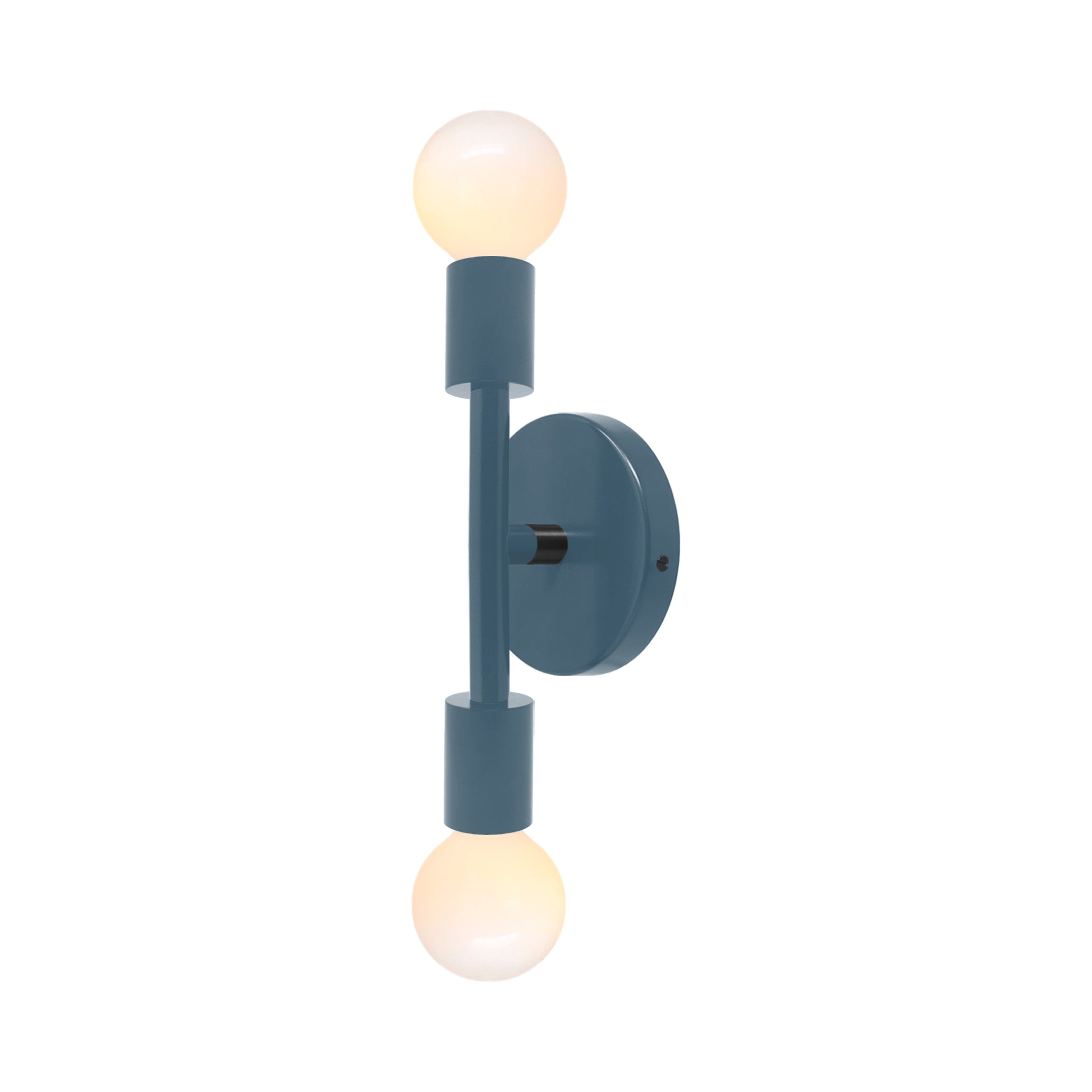 Black and slate blue color Pilot sconce 11" Dutton Brown lighting