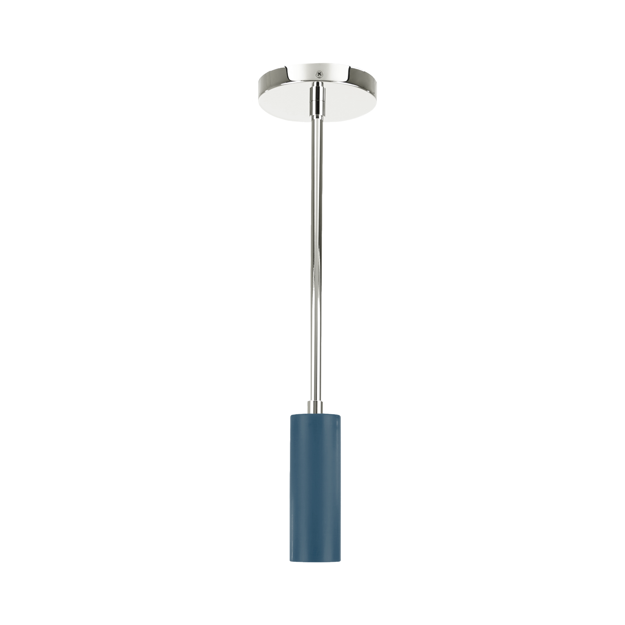 Nickel and slate blue color Reader pendant Dutton Brown lighting
