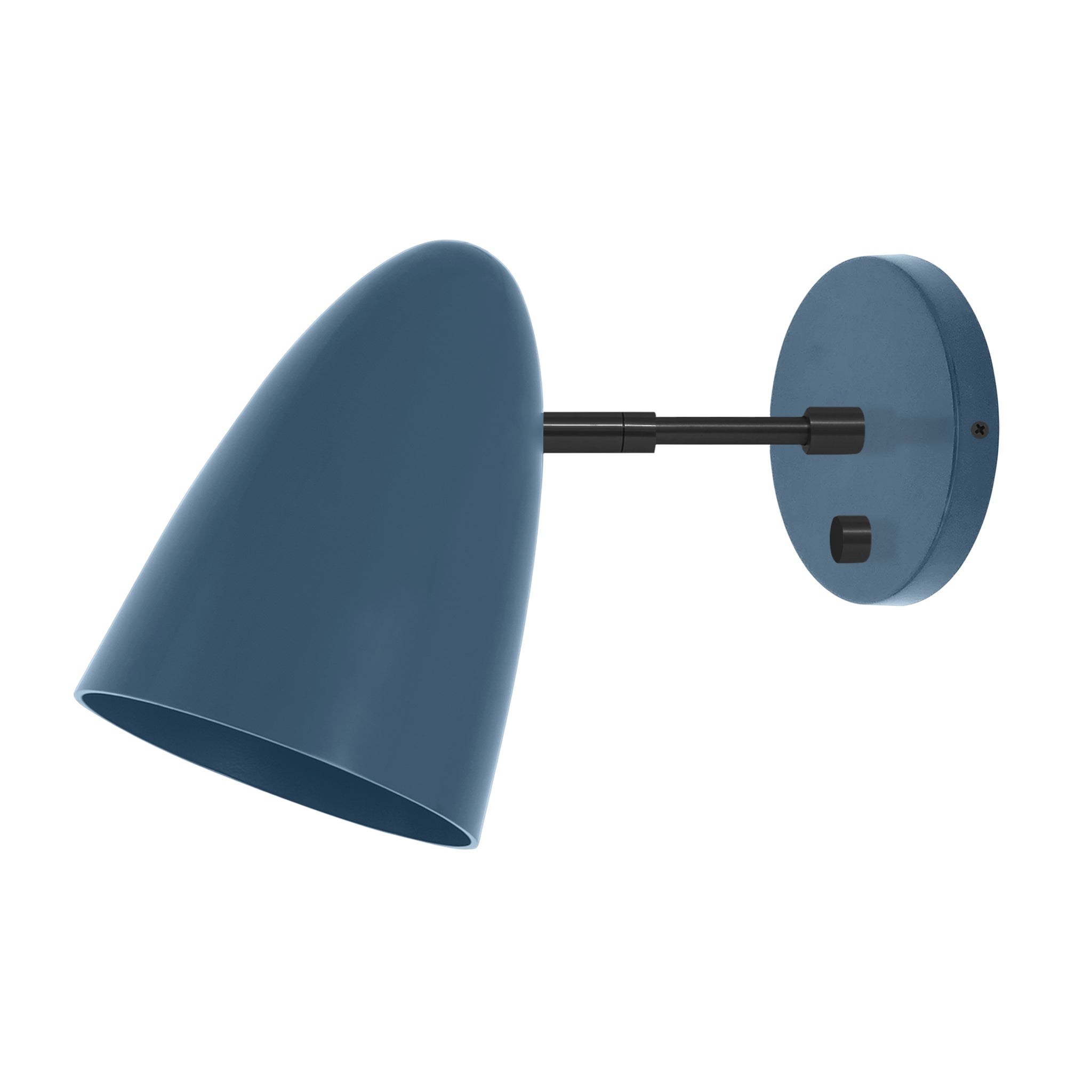 Black and slate blue color Boom sconce 3" arm Dutton Brown lighting