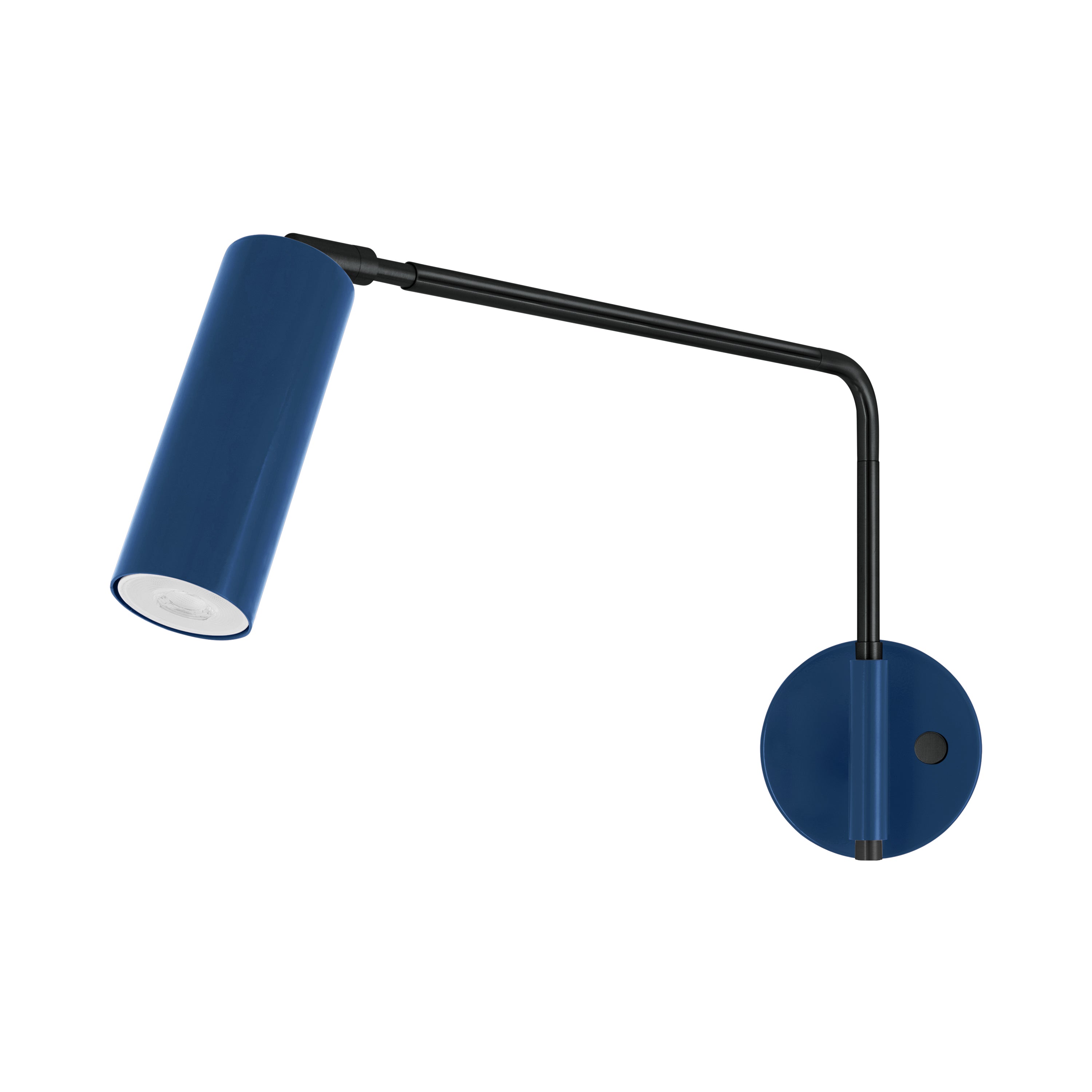 Black and cobalt color Color Reader Swing Arm sconce Dutton Brown lighting