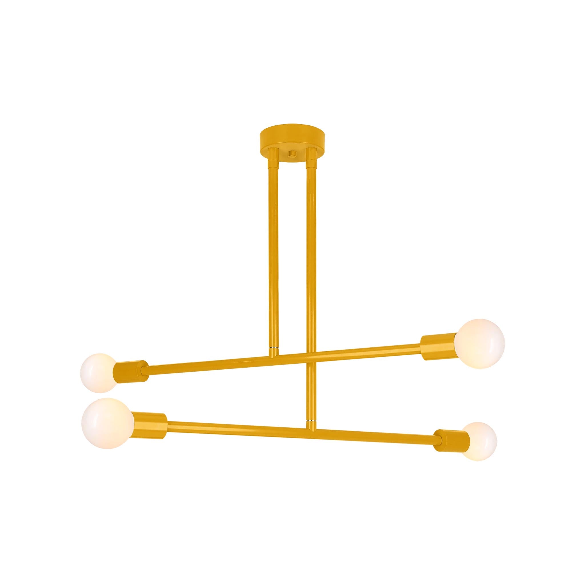 Ochre color Captain chandelier 29" Dutton Brown lighting
