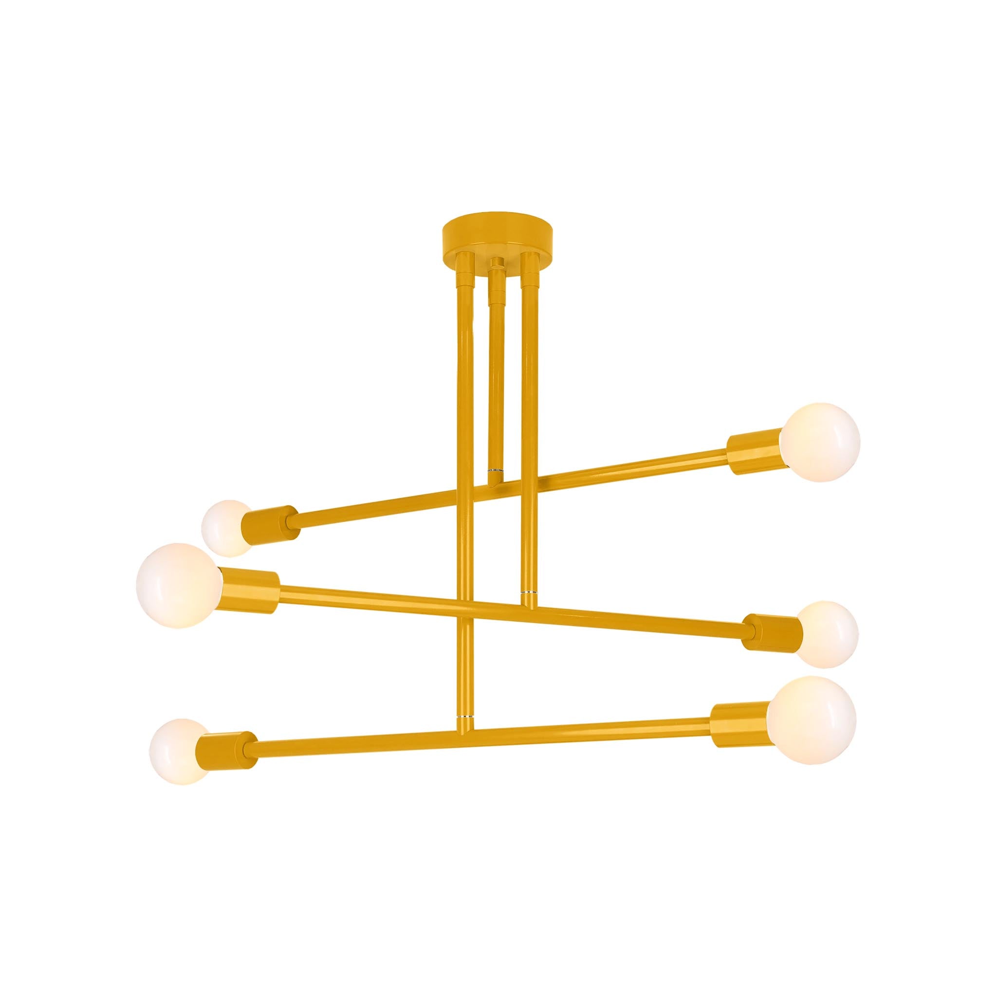 Ochre color Commander chandelier 29" Dutton Brown lighting