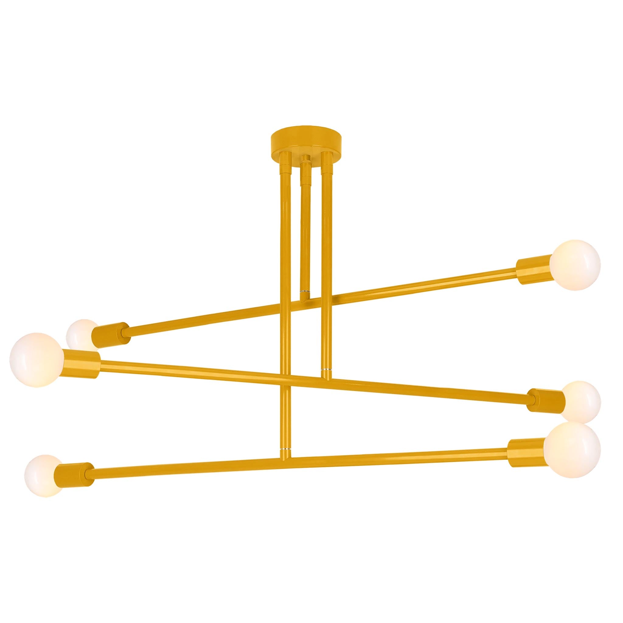 Ochre color Commander chandelier 47" Dutton Brown lighting